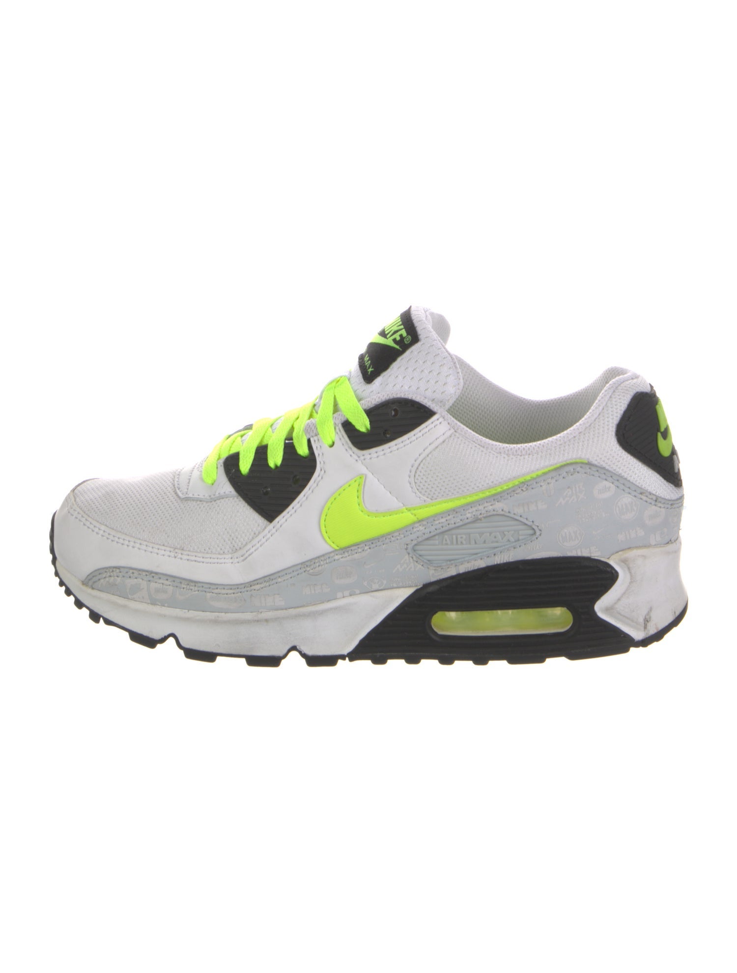 Nike Air Max 90 'Reflective Logo - White Volt' Sneakers