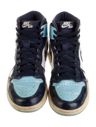 Nike Leather Colorblock Pattern Sneakers