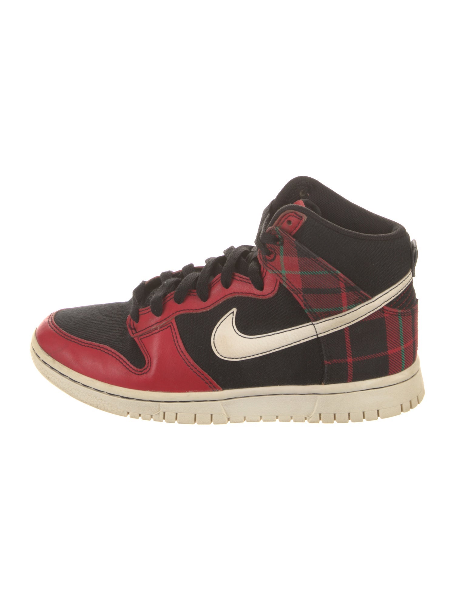 Nike Dunk High SE 'Tartan Plaid Black University Red' Sneakers