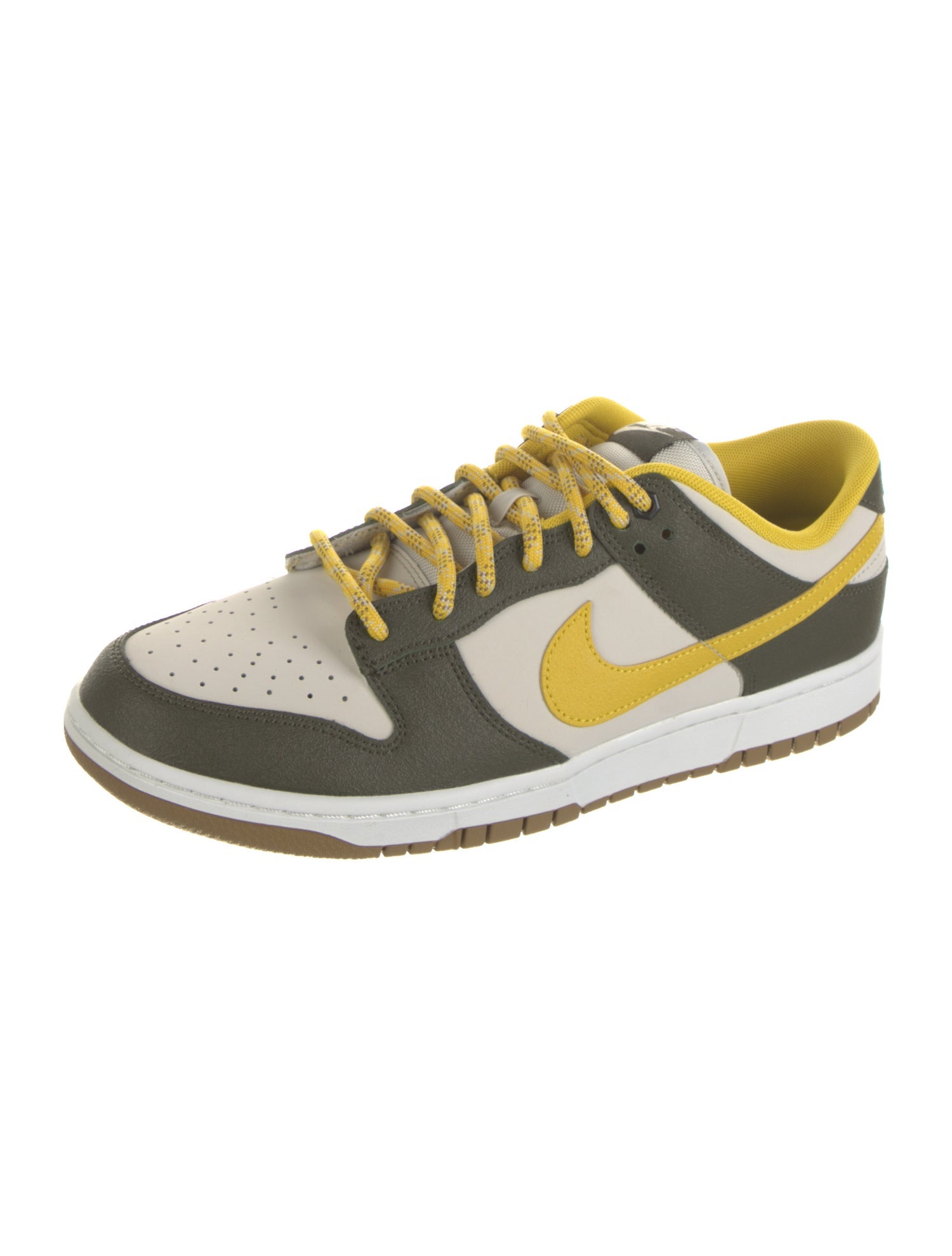 Nike Leather Colorblock Pattern Athletic Sneakers