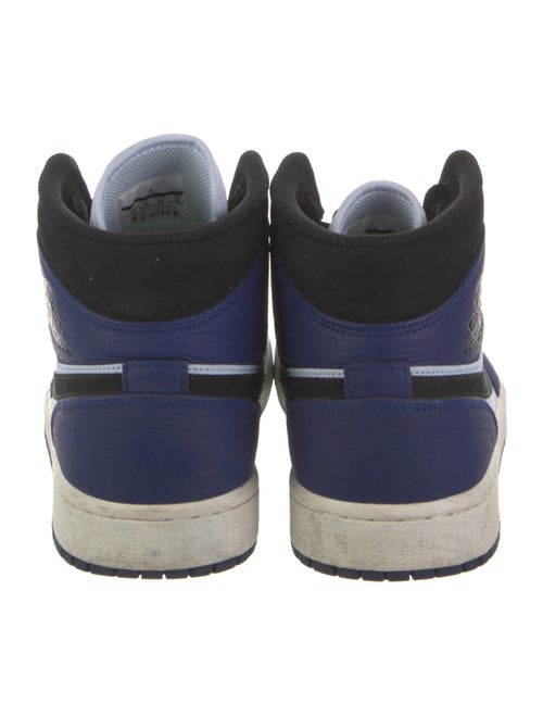 Jordan 1 Mid Deep Royal Blue Black Sneakers