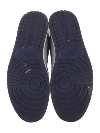 Jordan 1 Mid Deep Royal Blue Black Sneakers