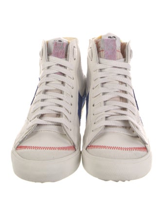 Nike Leather Colorblock Pattern Sneakers