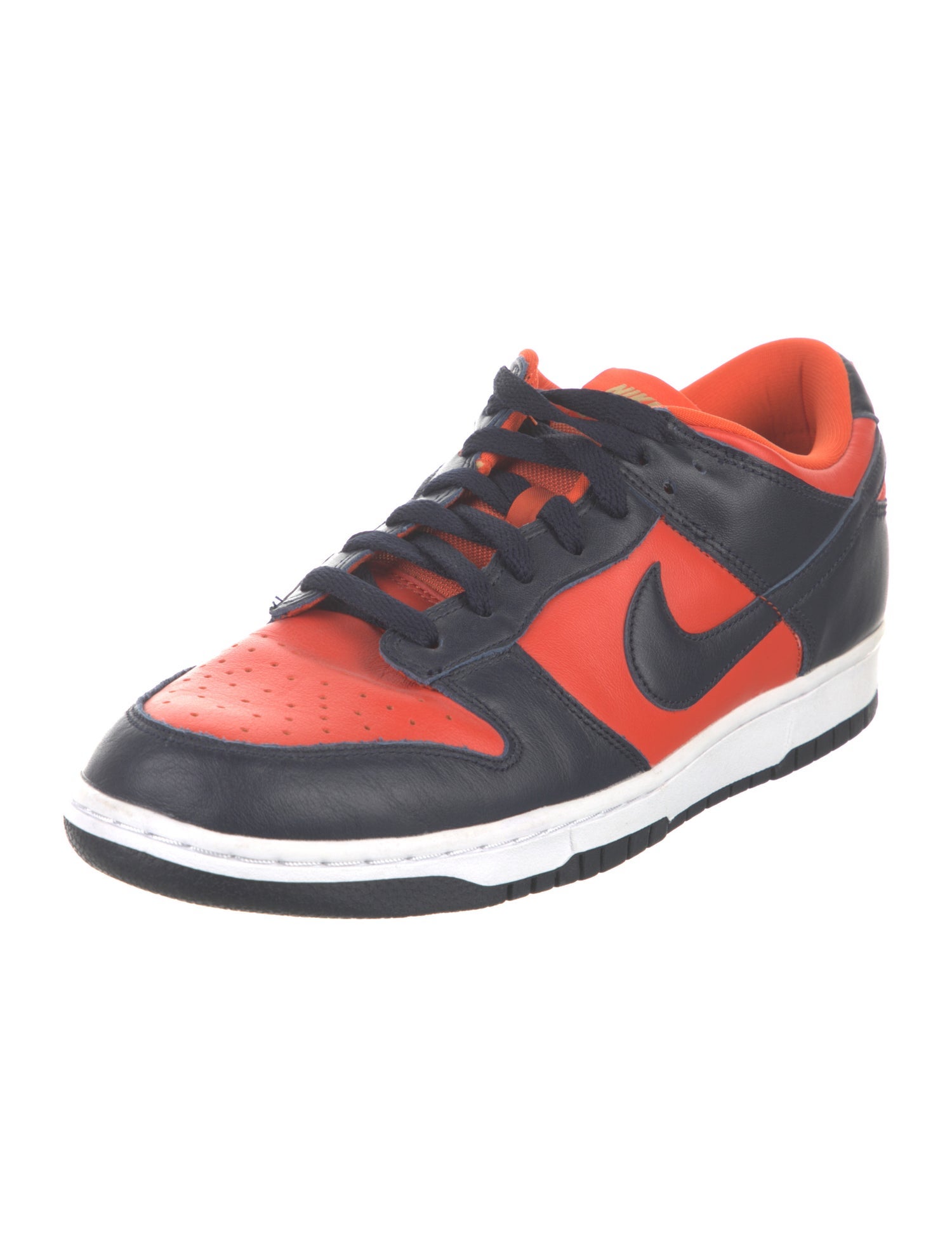 Nike Leather Colorblock Pattern Sneakers