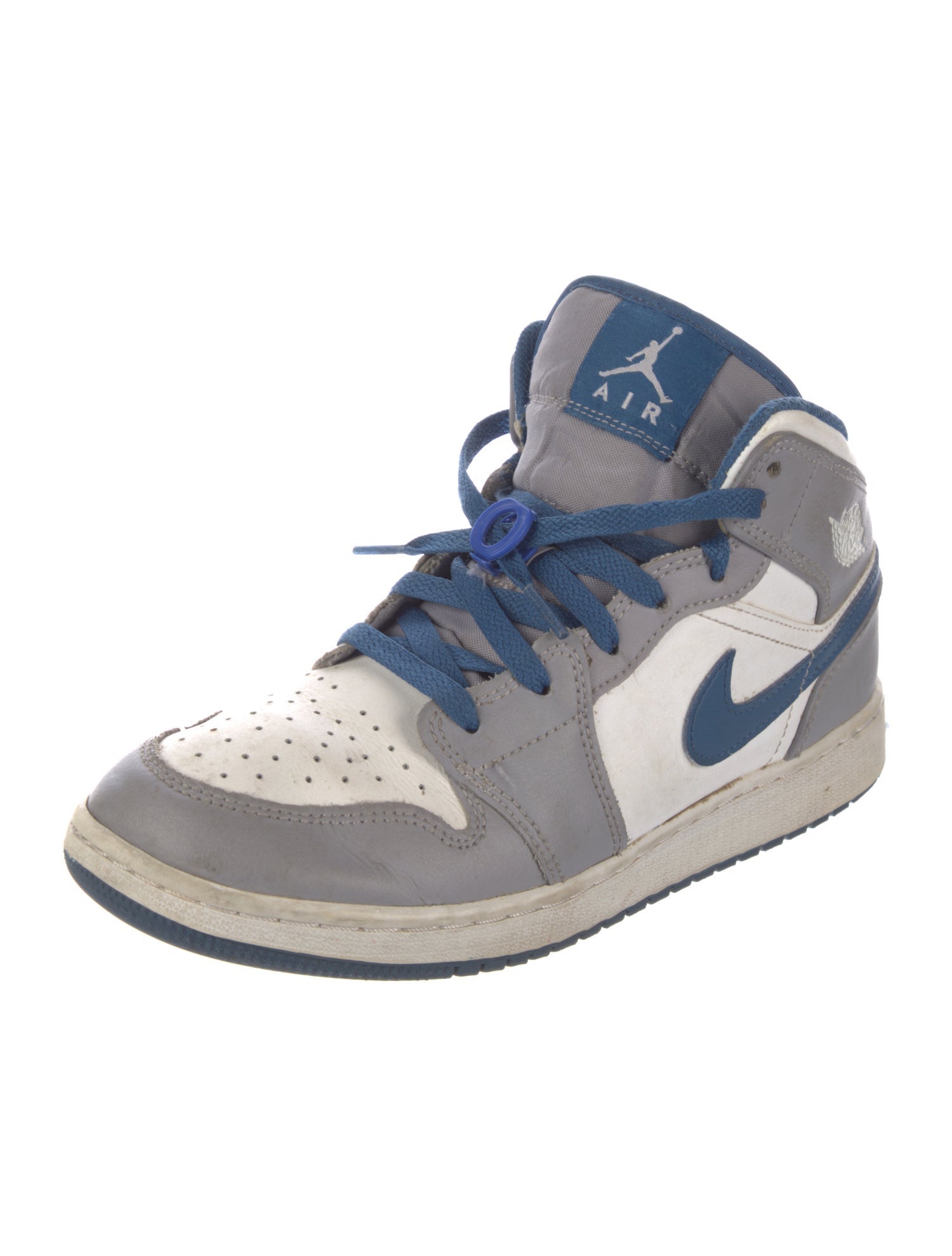 Nike Leather Colorblock Pattern Athletic Sneakers