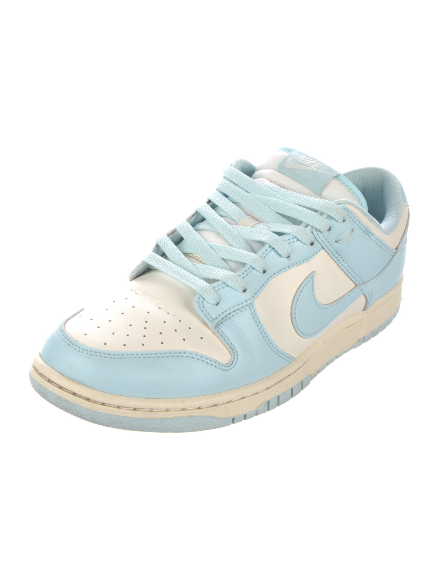Nike Leather Colorblock Pattern Athletic Sneakers