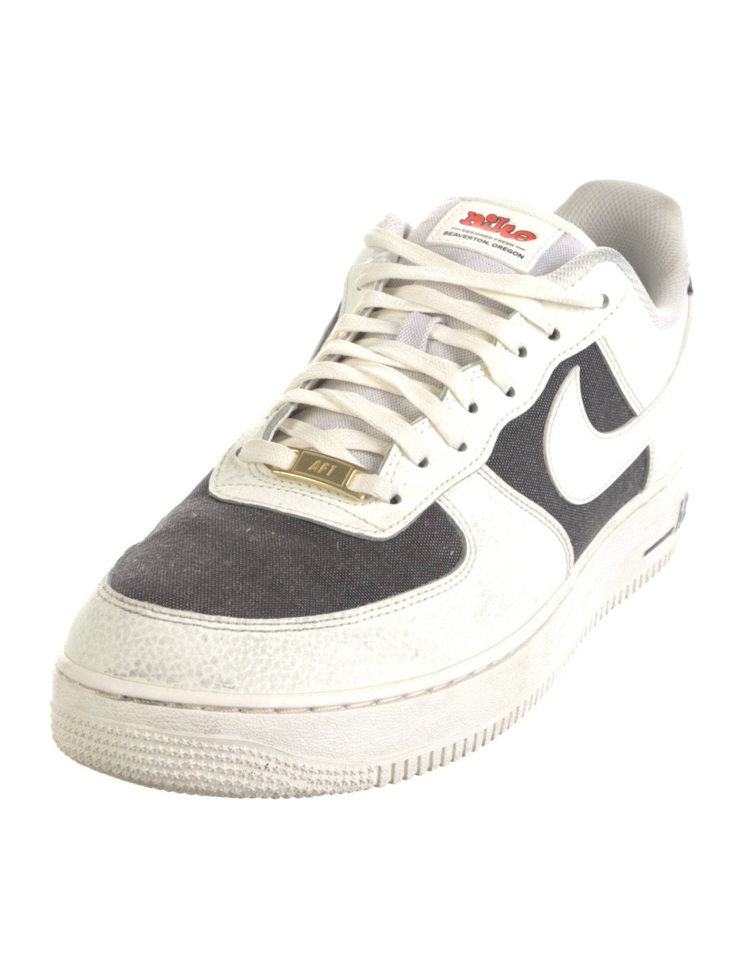 Nike Leather Colorblock Pattern Sneakers