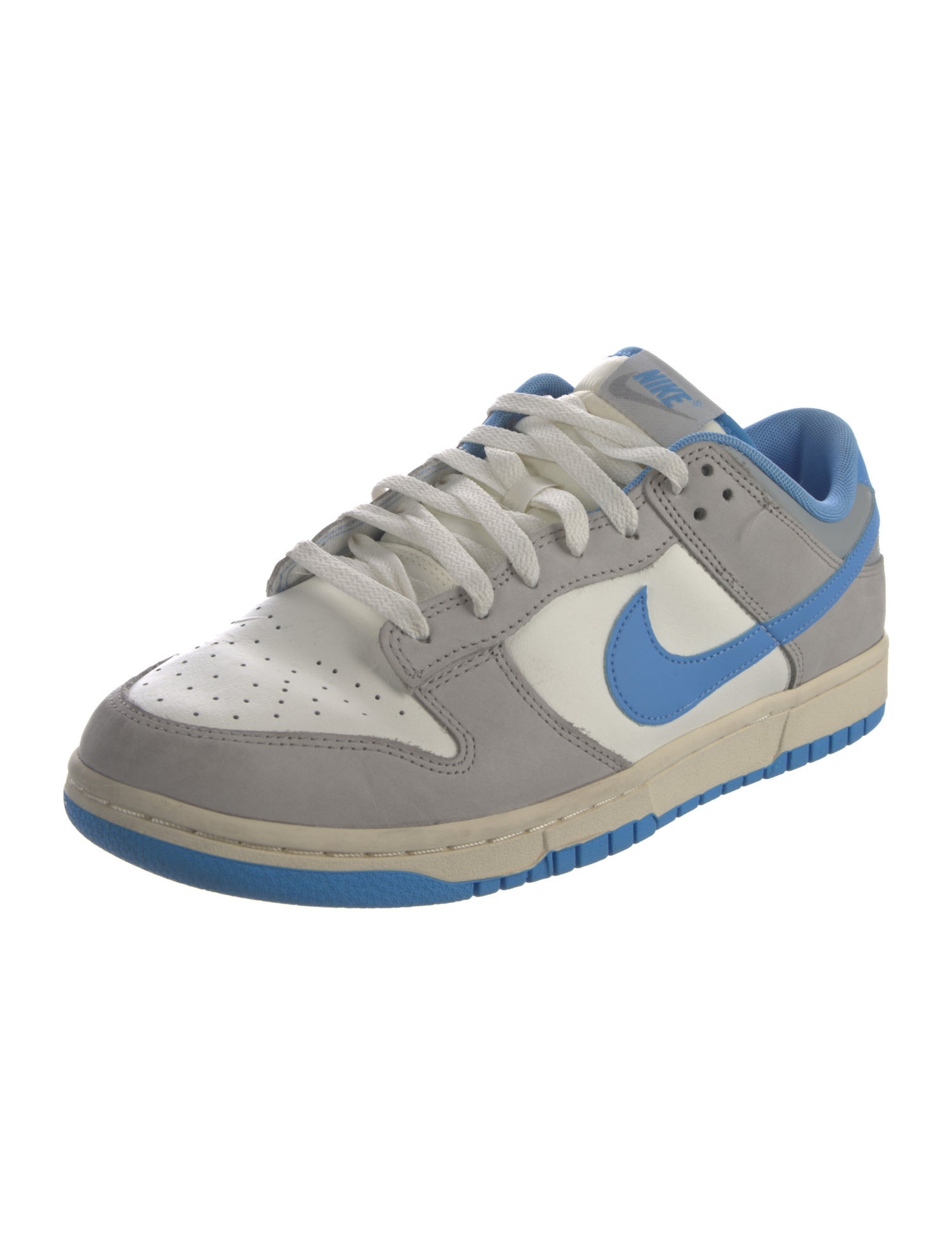 Nike Leather Colorblock Pattern Athletic Sneakers