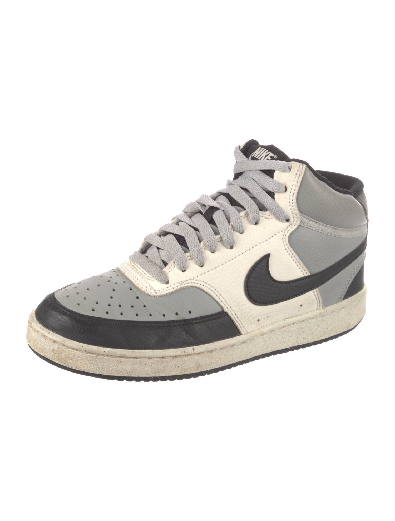 Nike Leather Colorblock Pattern Sneakers