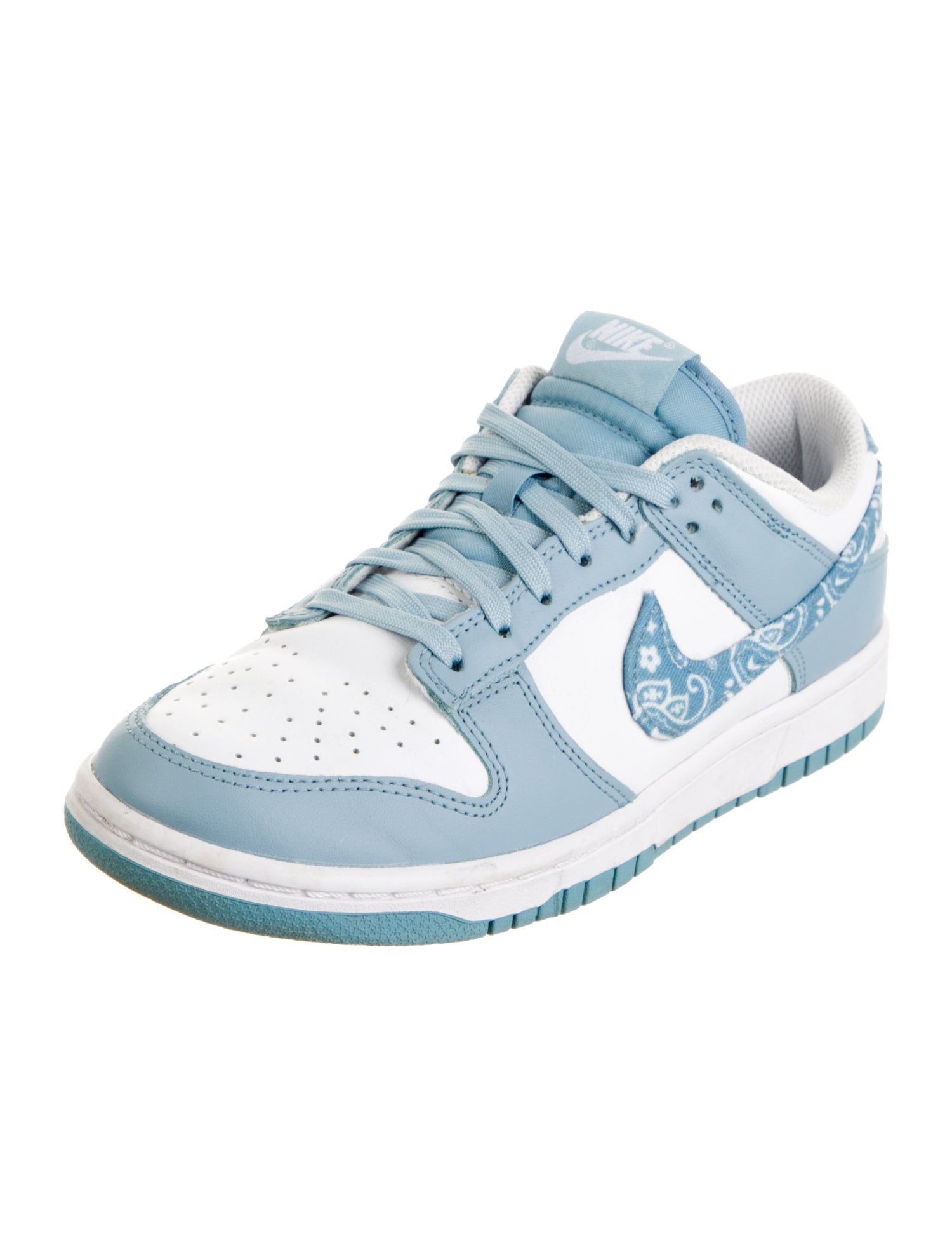 Nike Leather Colorblock Pattern Athletic Sneakers