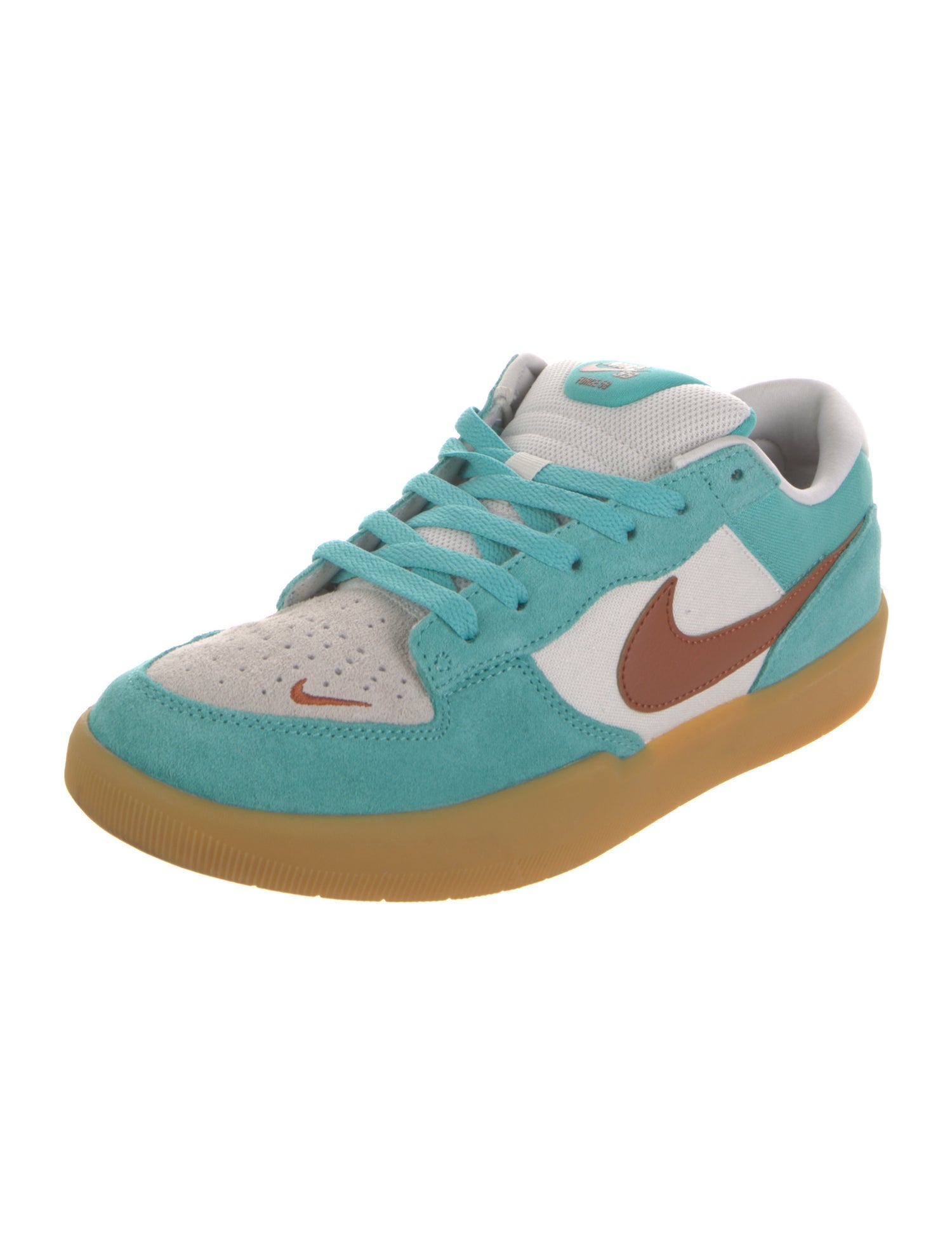 Nike Suede Colorblock Pattern Athletic Sneakers