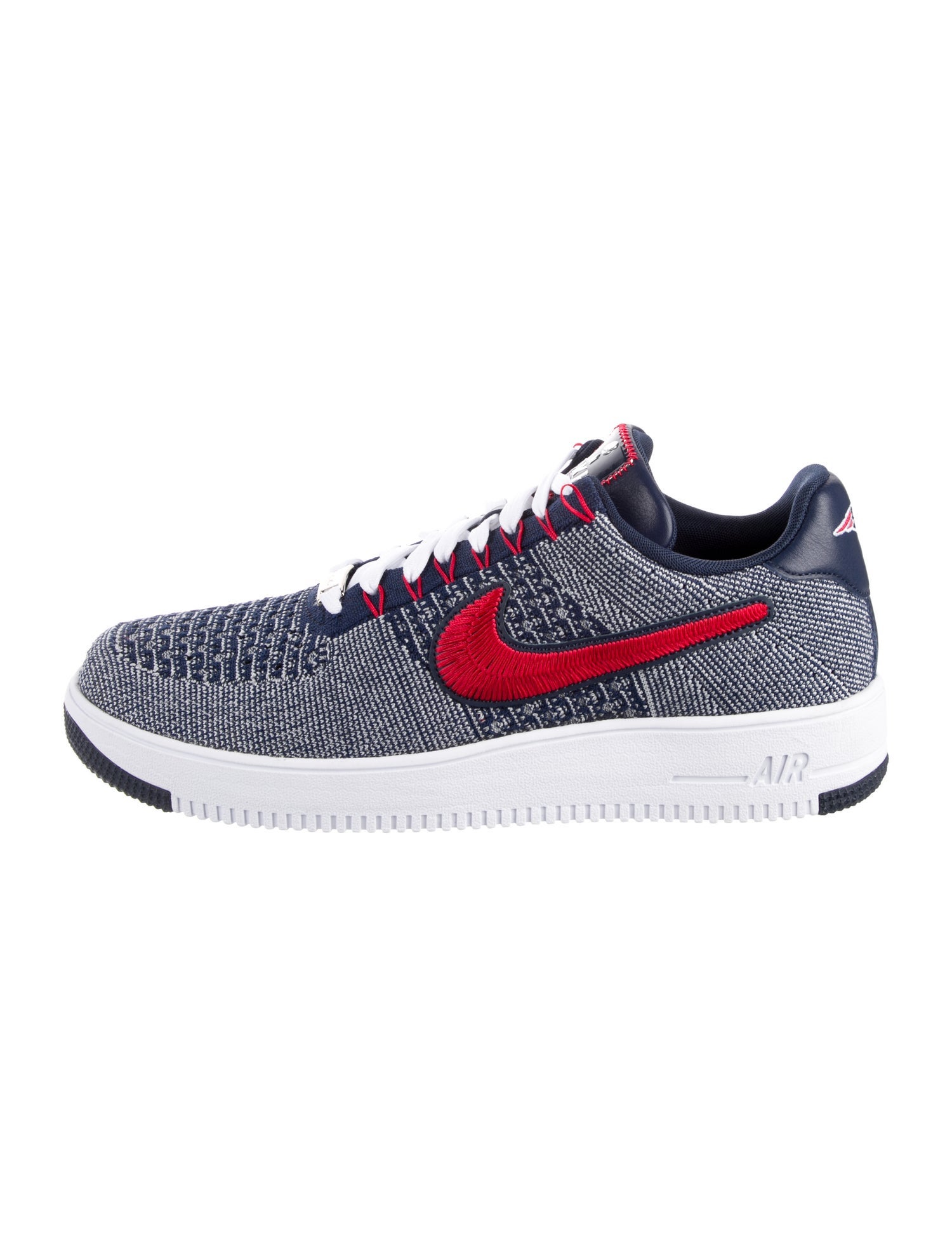Nike Air Force 1 Ultra Flyknit Low Patriots Robert Kraft 'Wolf Grey' Athletic Sneakers