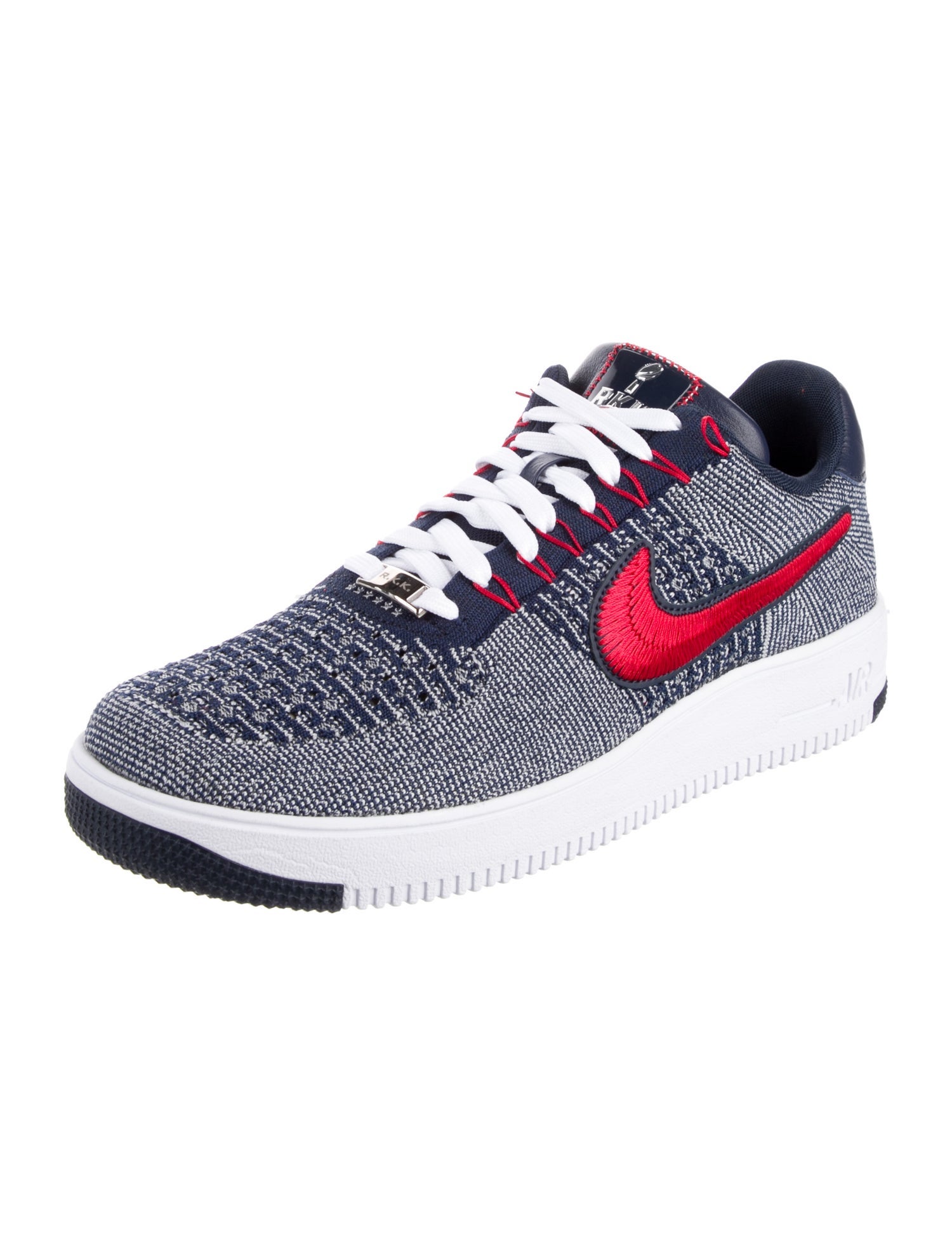 Nike Air Force 1 Ultra Flyknit Low Patriots Robert Kraft 'Wolf Grey' Athletic Sneakers
