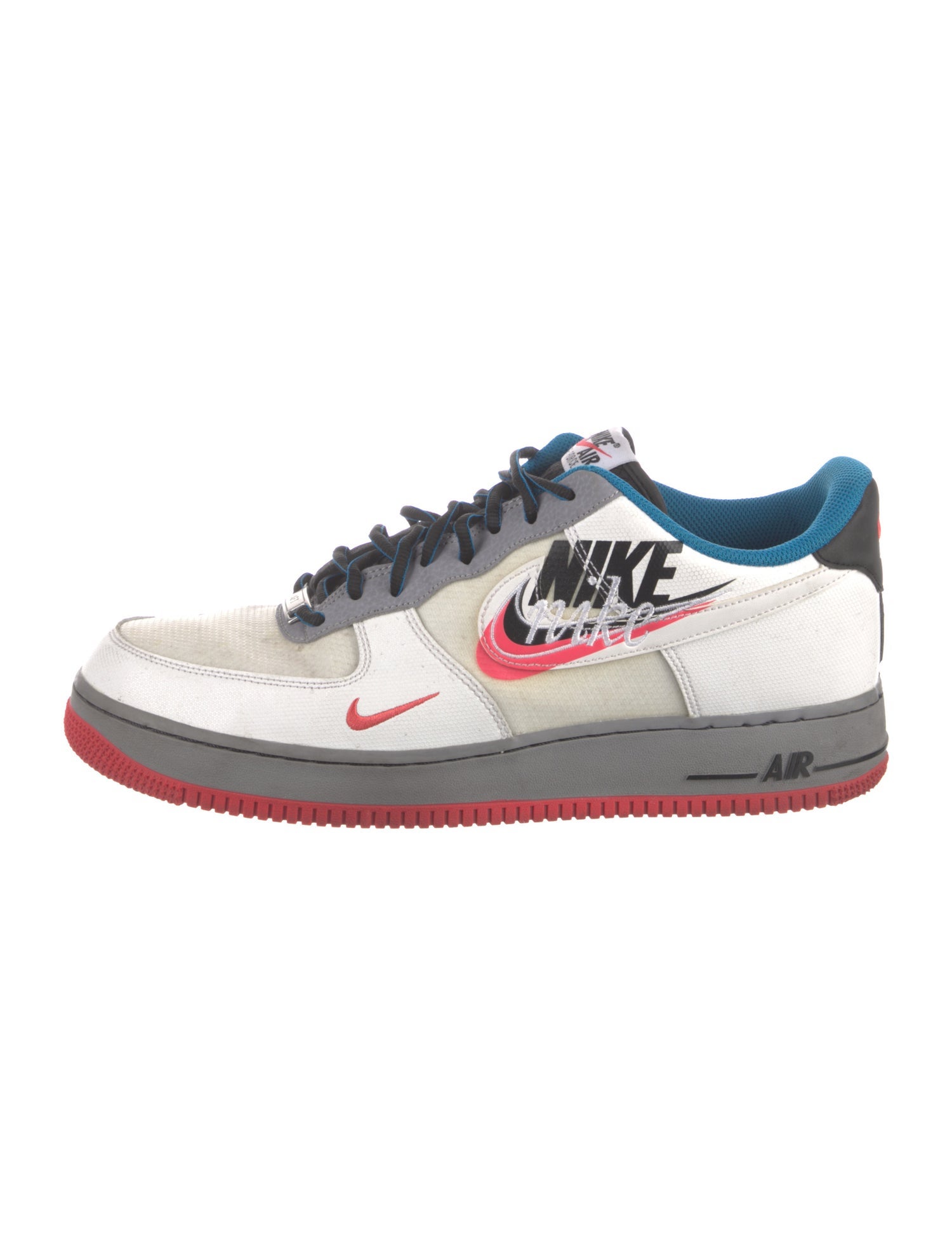 Nike Leather Colorblock Pattern Athletic Sneakers