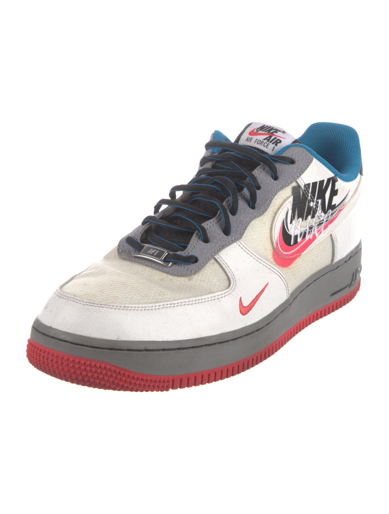 Nike Leather Colorblock Pattern Athletic Sneakers