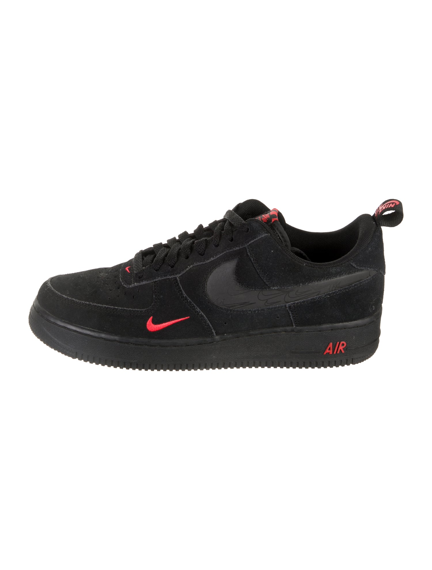 Nike Nike Air Force 1 Low Multi-Swoosh Black Crimson Sneakers