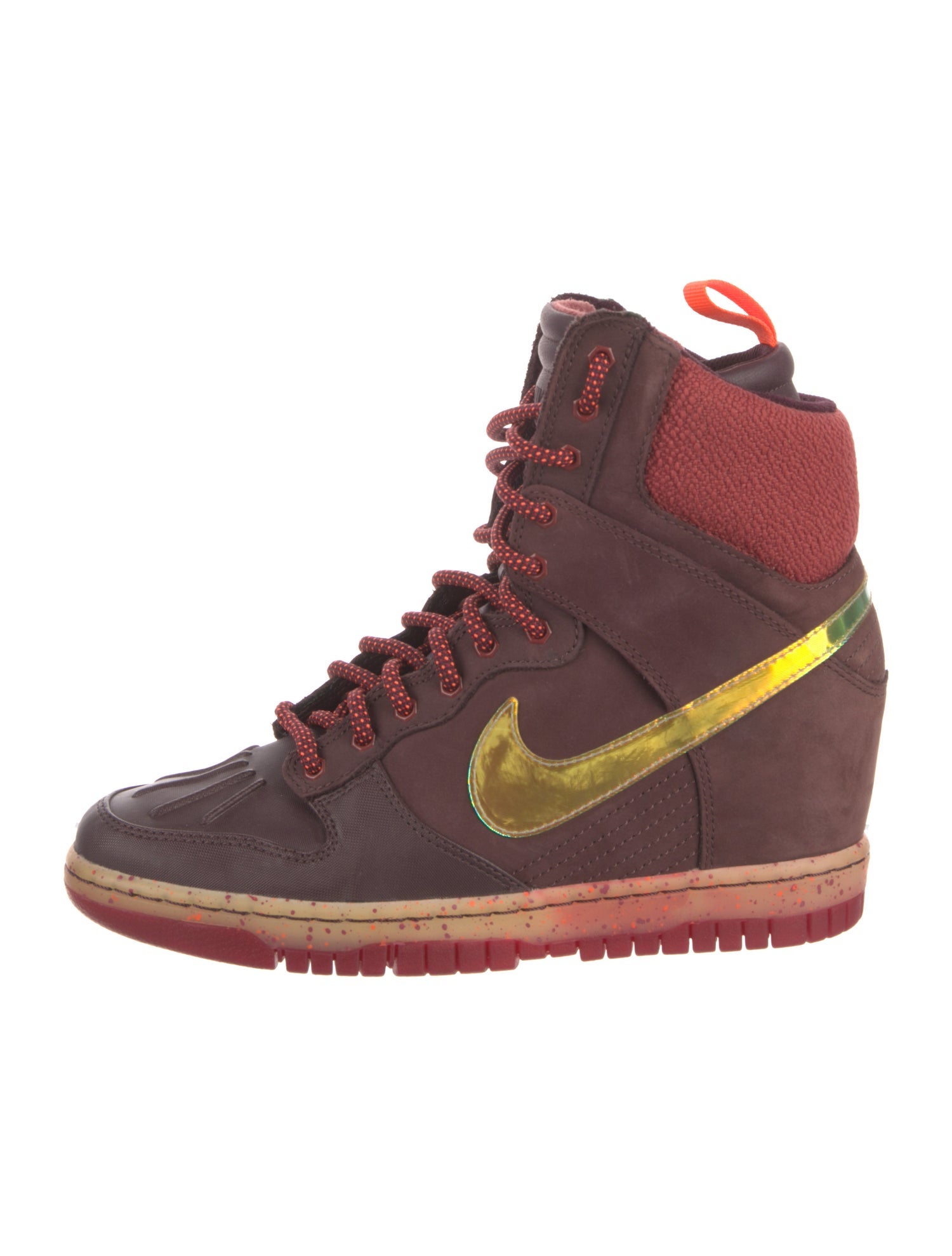 Nike Leather Graphic Print Lace-Up Boots