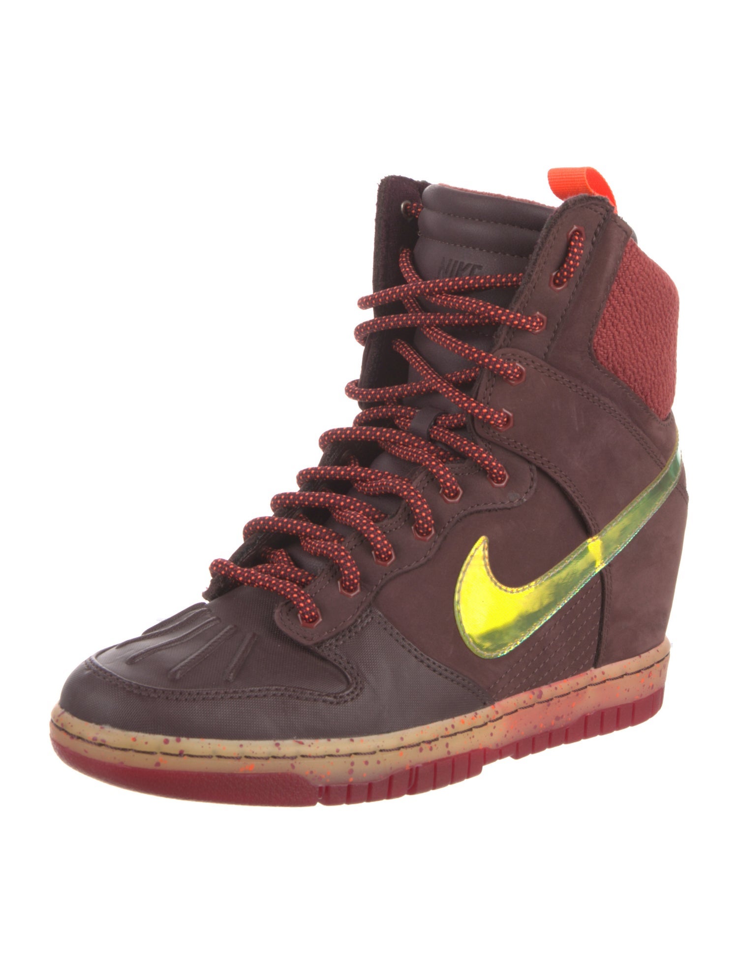 Nike Leather Graphic Print Lace-Up Boots