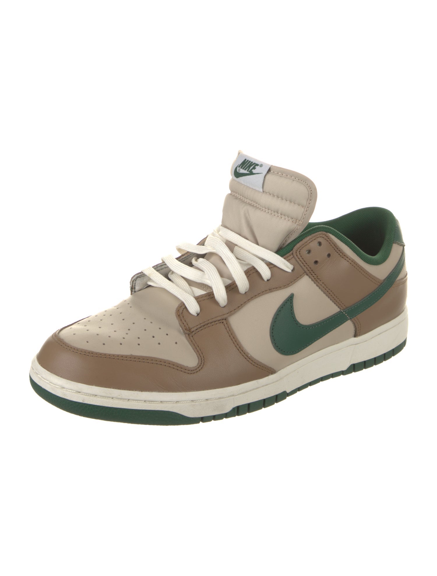 Nike Leather Colorblock Pattern Athletic Sneakers