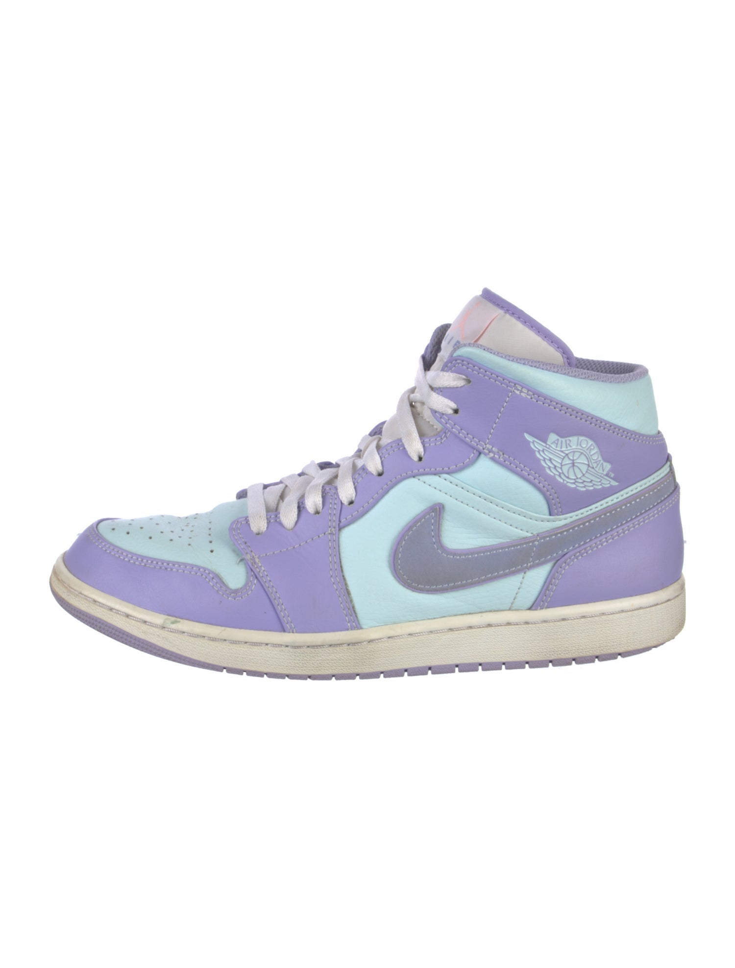 Nike Jordan 1 Mid Purple Aqua Sneakers