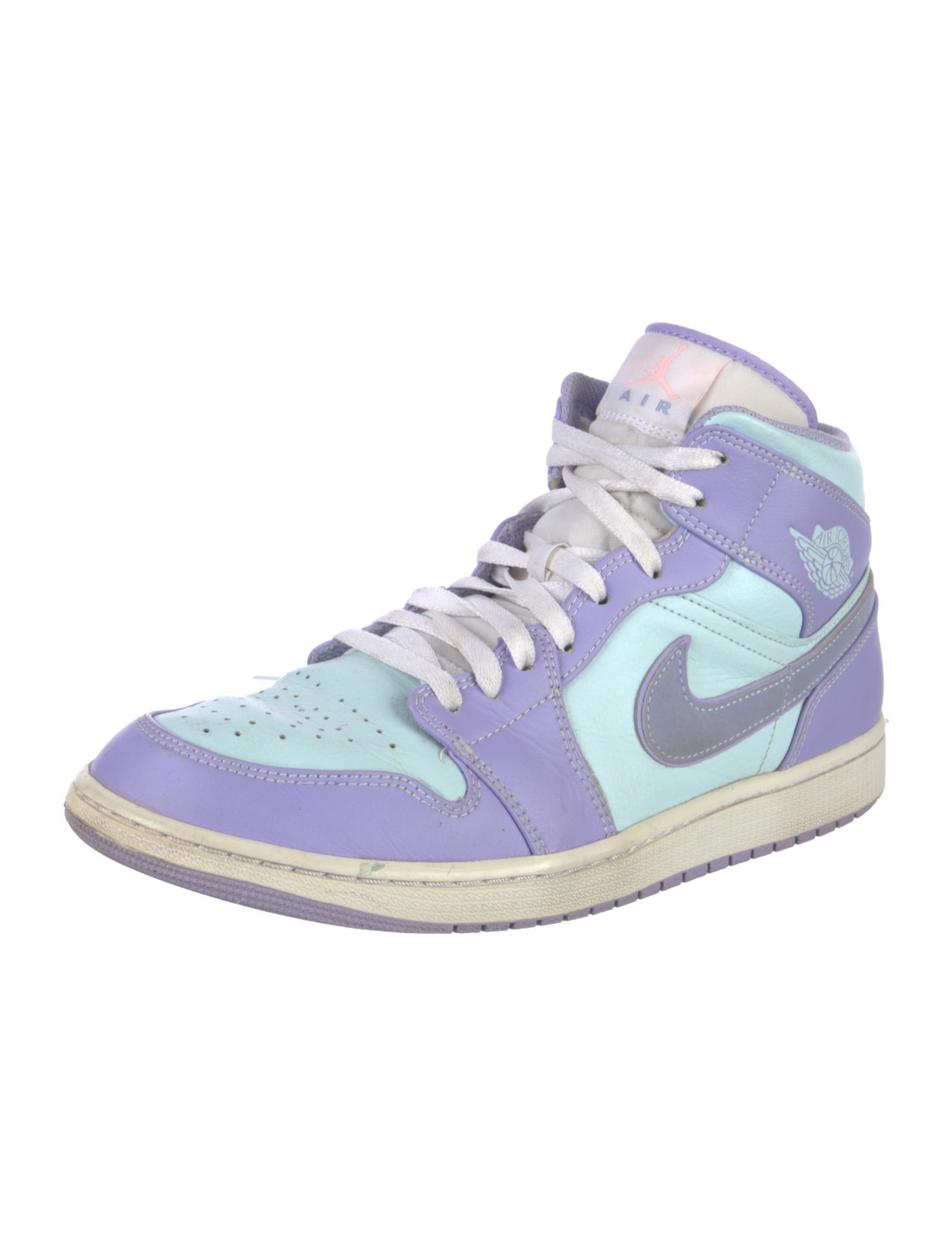 Nike Jordan 1 Mid Purple Aqua Sneakers