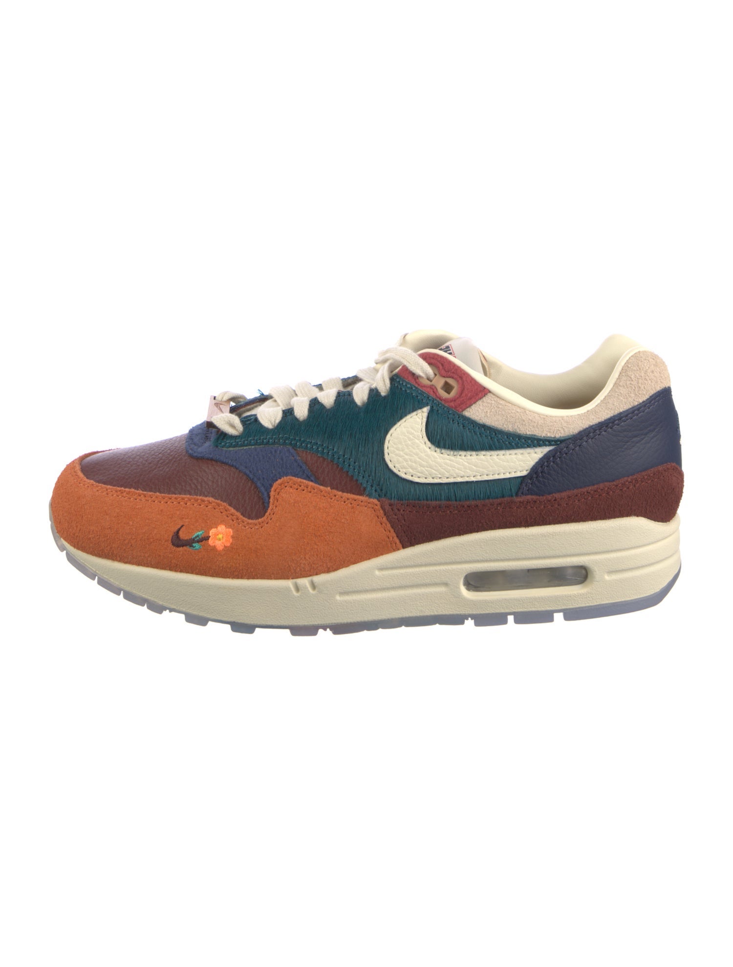 Nike Leather Colorblock Pattern Athletic Sneakers