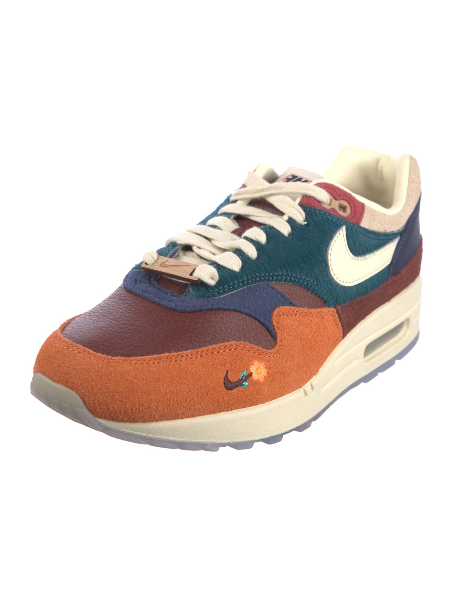 Nike Leather Colorblock Pattern Athletic Sneakers