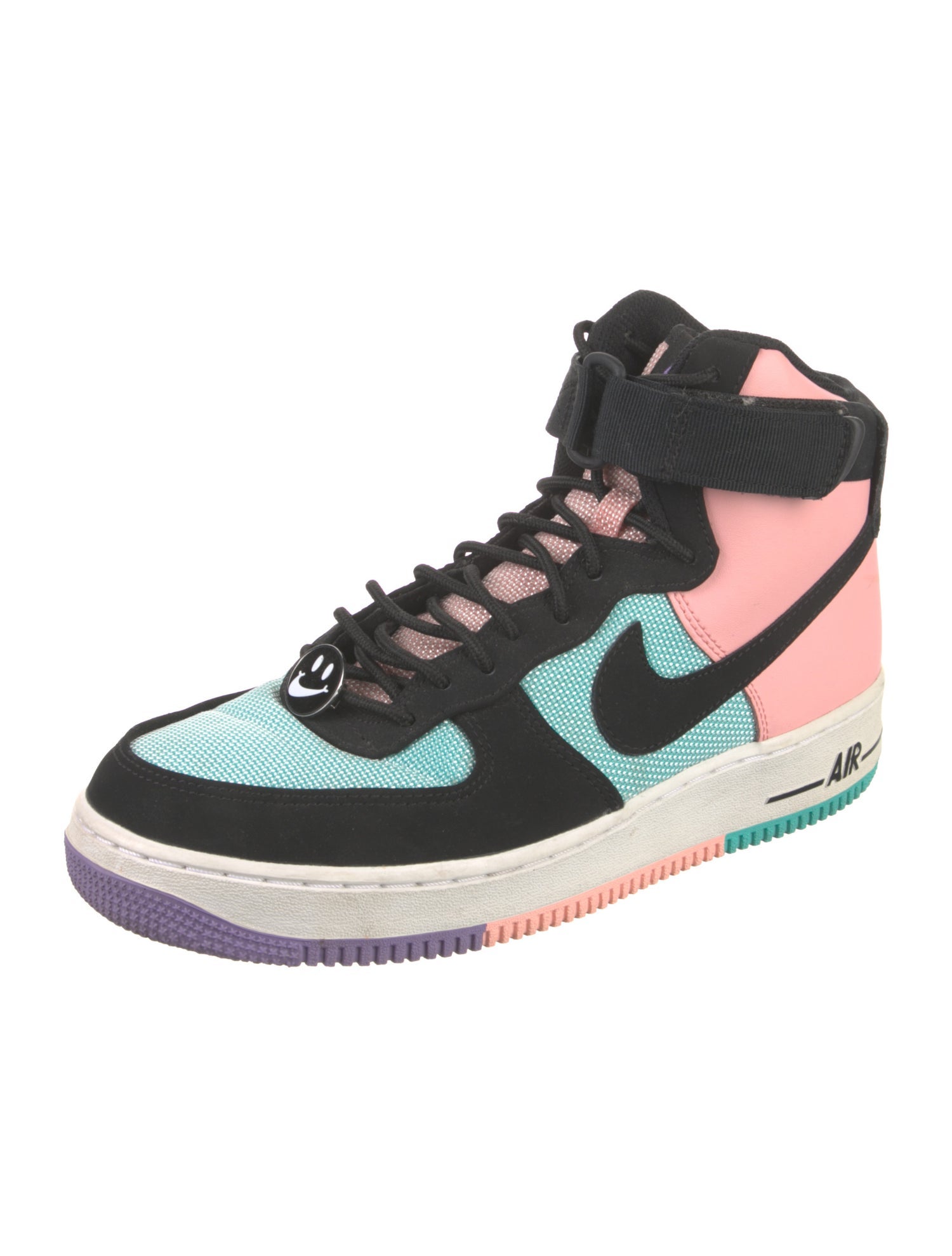 Nike Leather Colorblock Pattern Sneakers