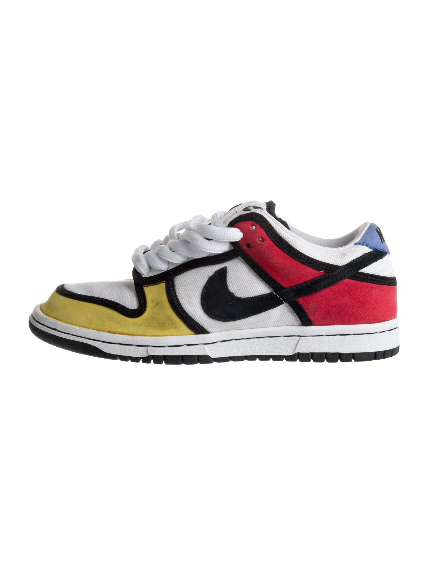 Nike Leather Colorblock Pattern Athletic Sneakers