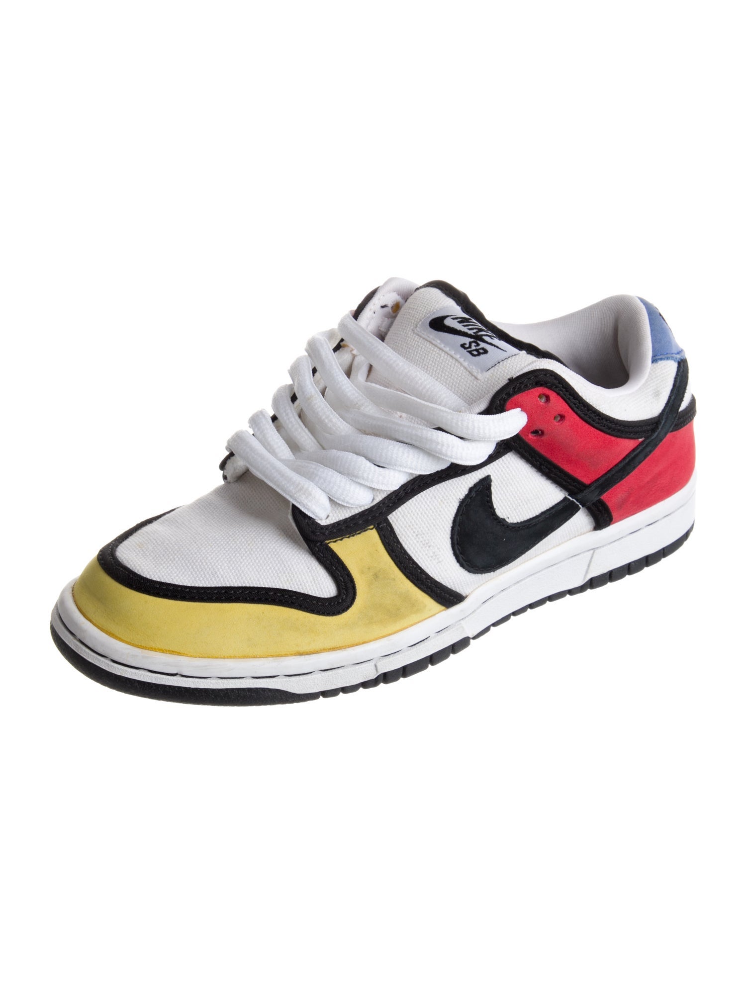 Nike Leather Colorblock Pattern Athletic Sneakers