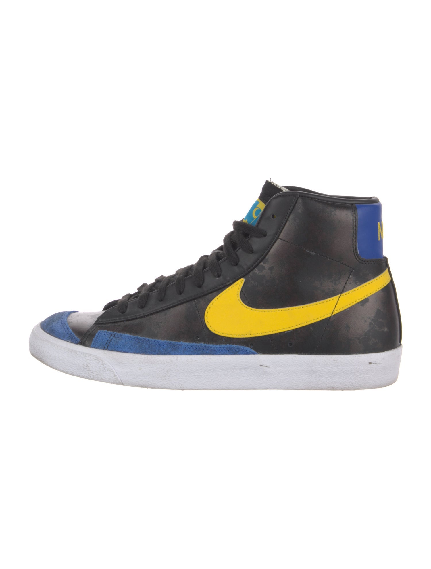 Nike Leather Colorblock Pattern Sneakers