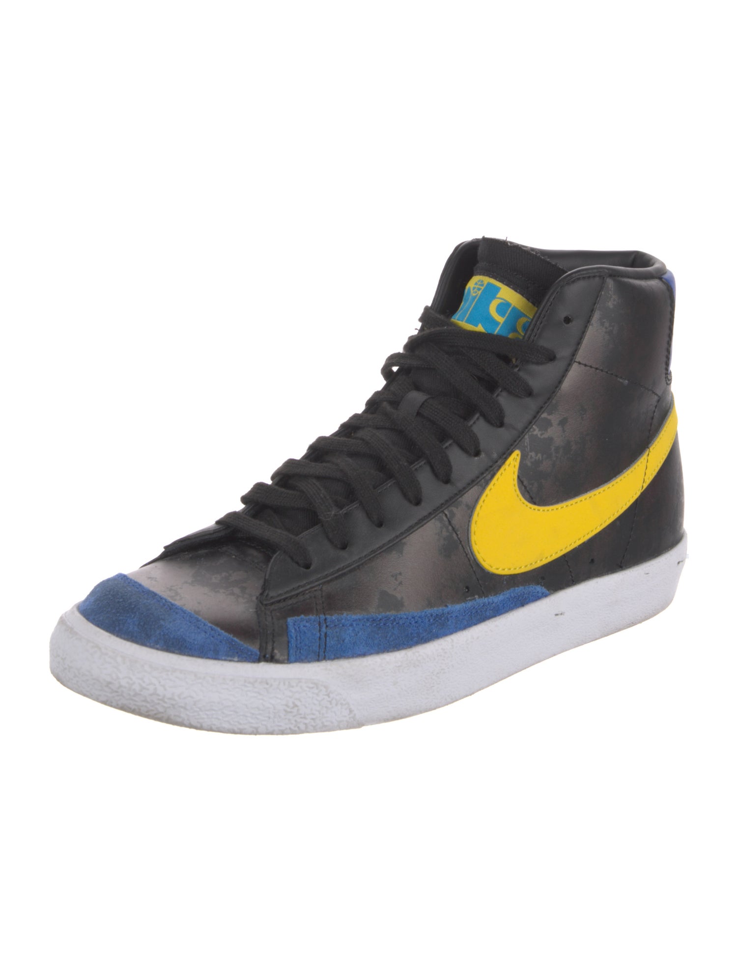 Nike Leather Colorblock Pattern Sneakers