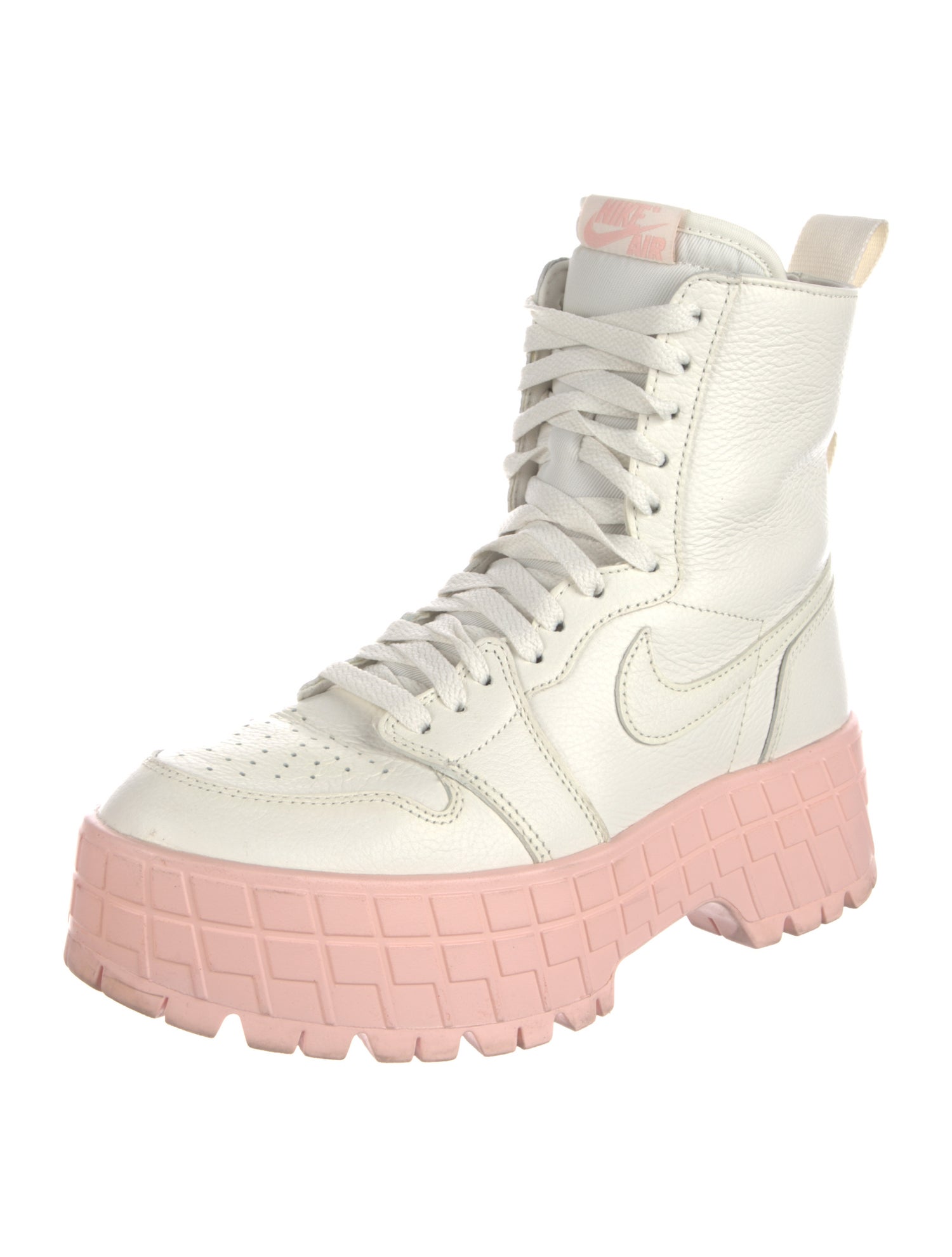 Nike Leather Colorblock Pattern Combat Boots