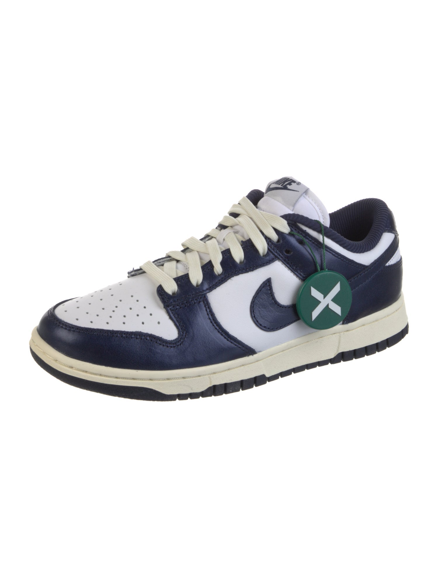 Nike Leather Colorblock Pattern Athletic Sneakers