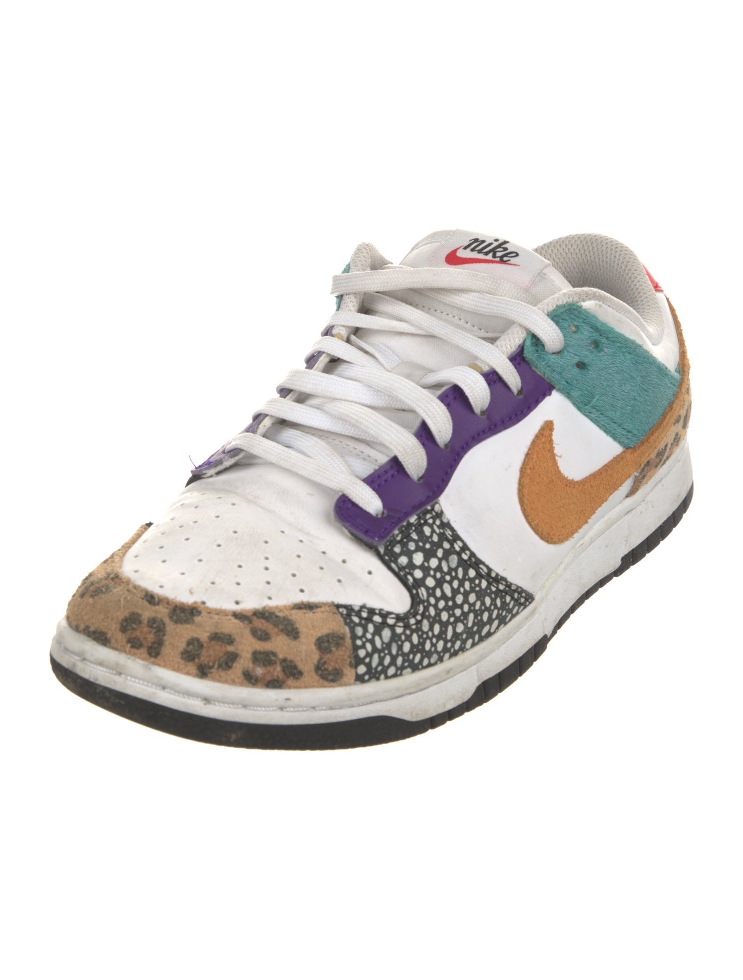 Nike Leather Printed Athletic Sneakers