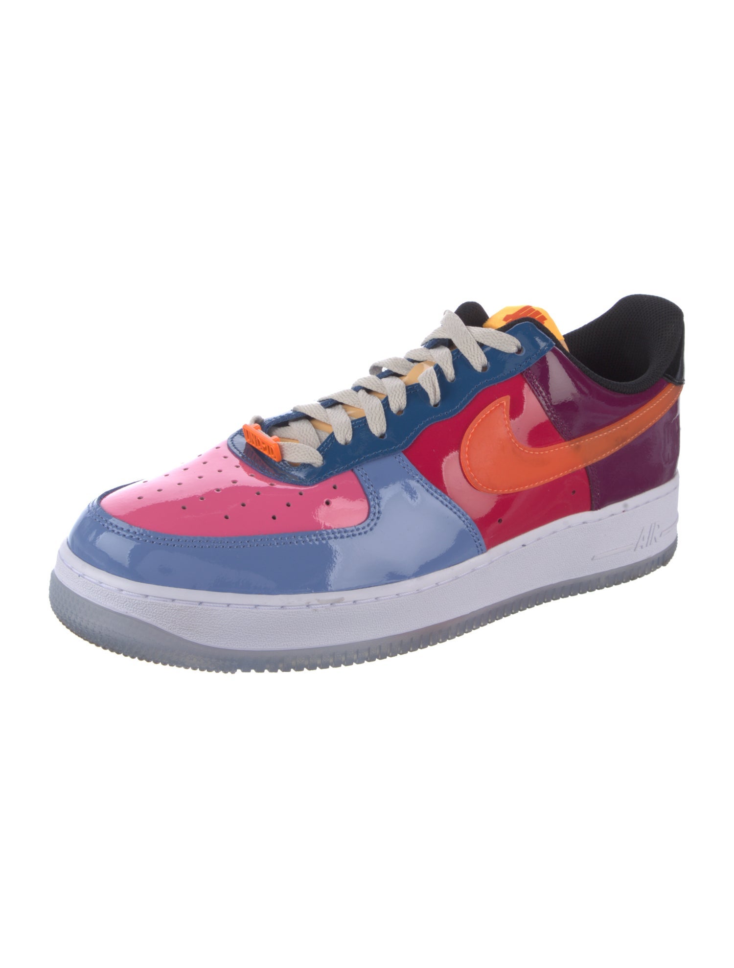 Nike Patent Leather Colorblock Pattern Sneakers