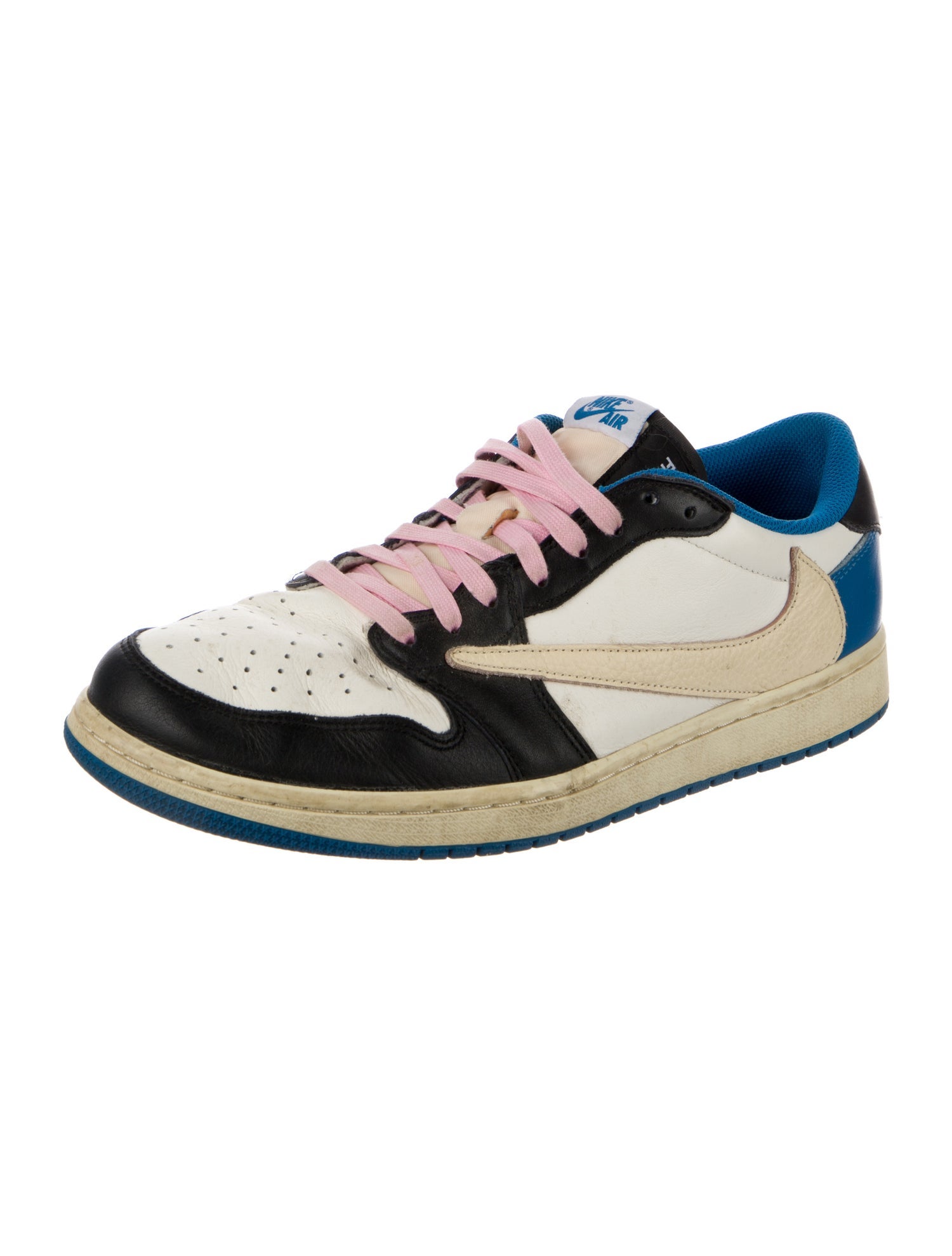 Nike Leather Colorblock Pattern Athletic Sneakers