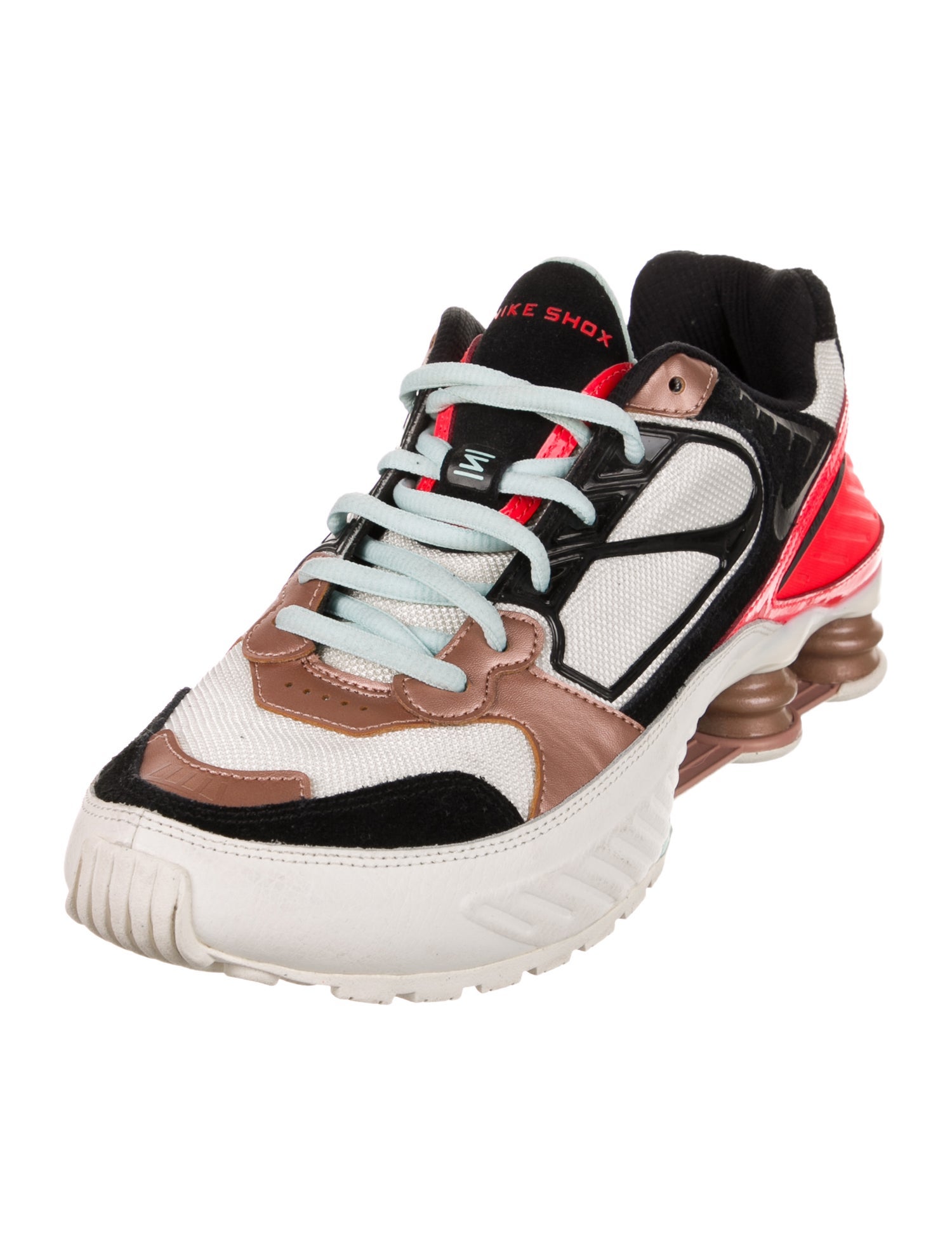 Nike Leather Colorblock Pattern Sneakers
