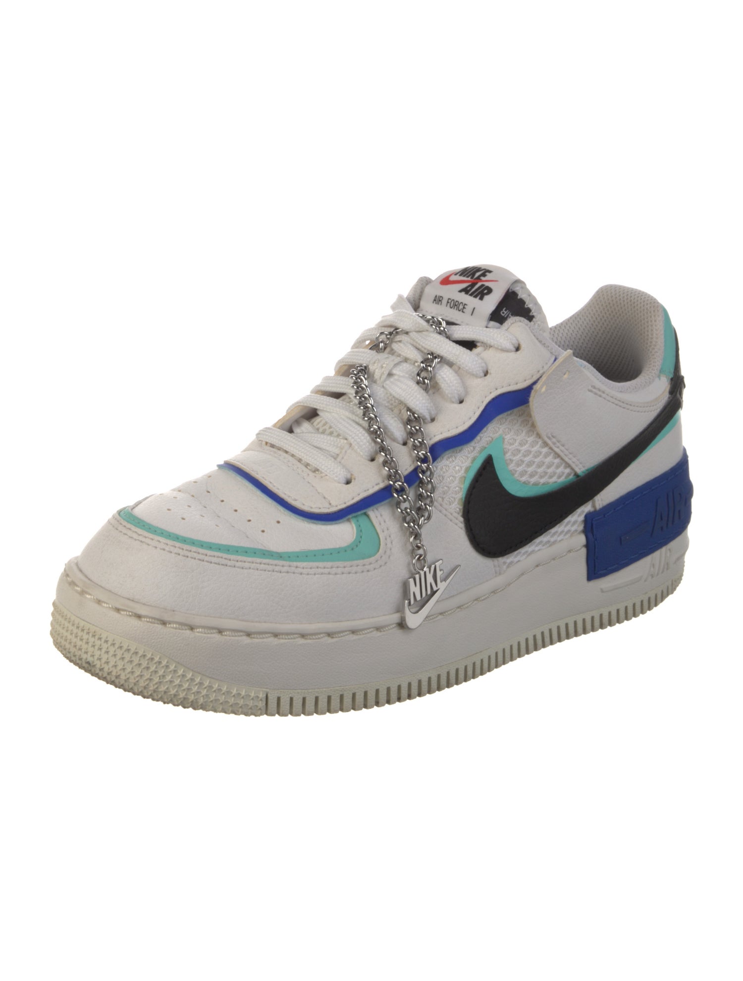 Nike Leather Colorblock Pattern Athletic Sneakers