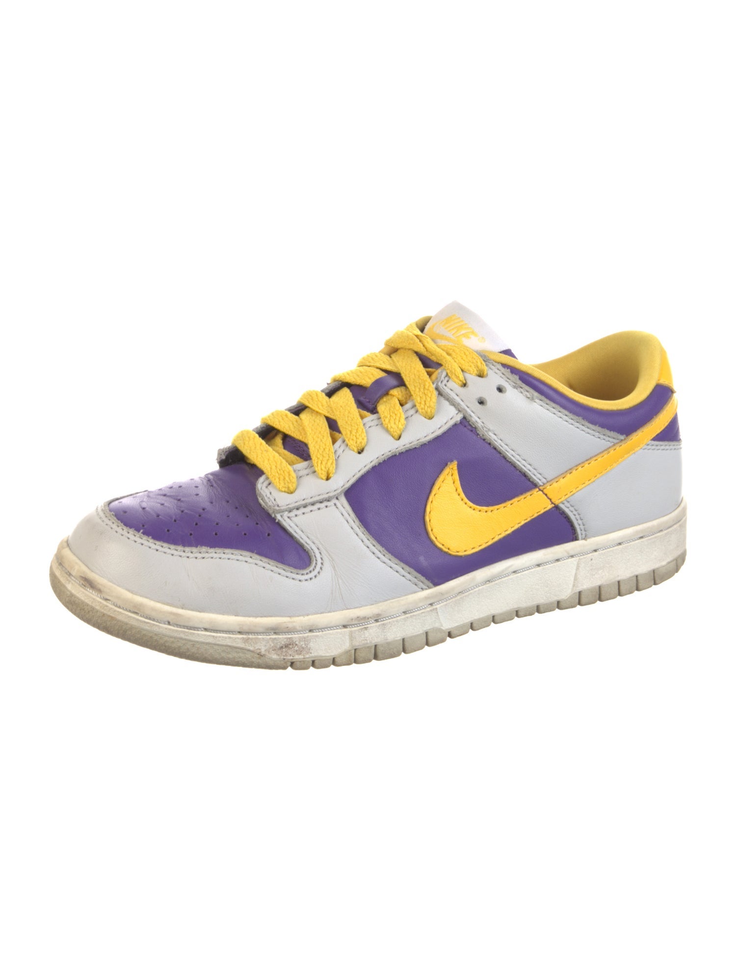 Nike Leather Colorblock Pattern Athletic Sneakers