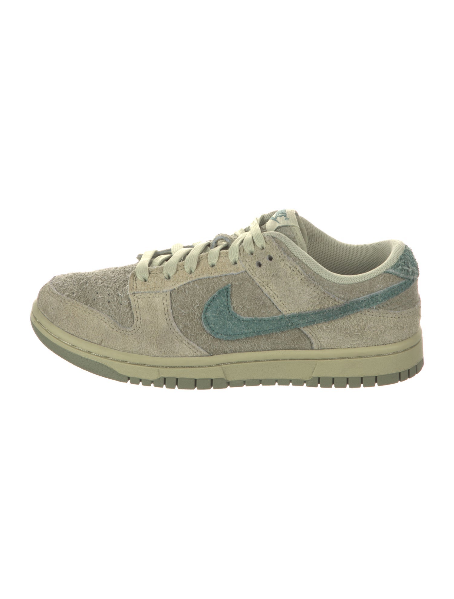 Nike Suede Colorblock Pattern Athletic Sneakers