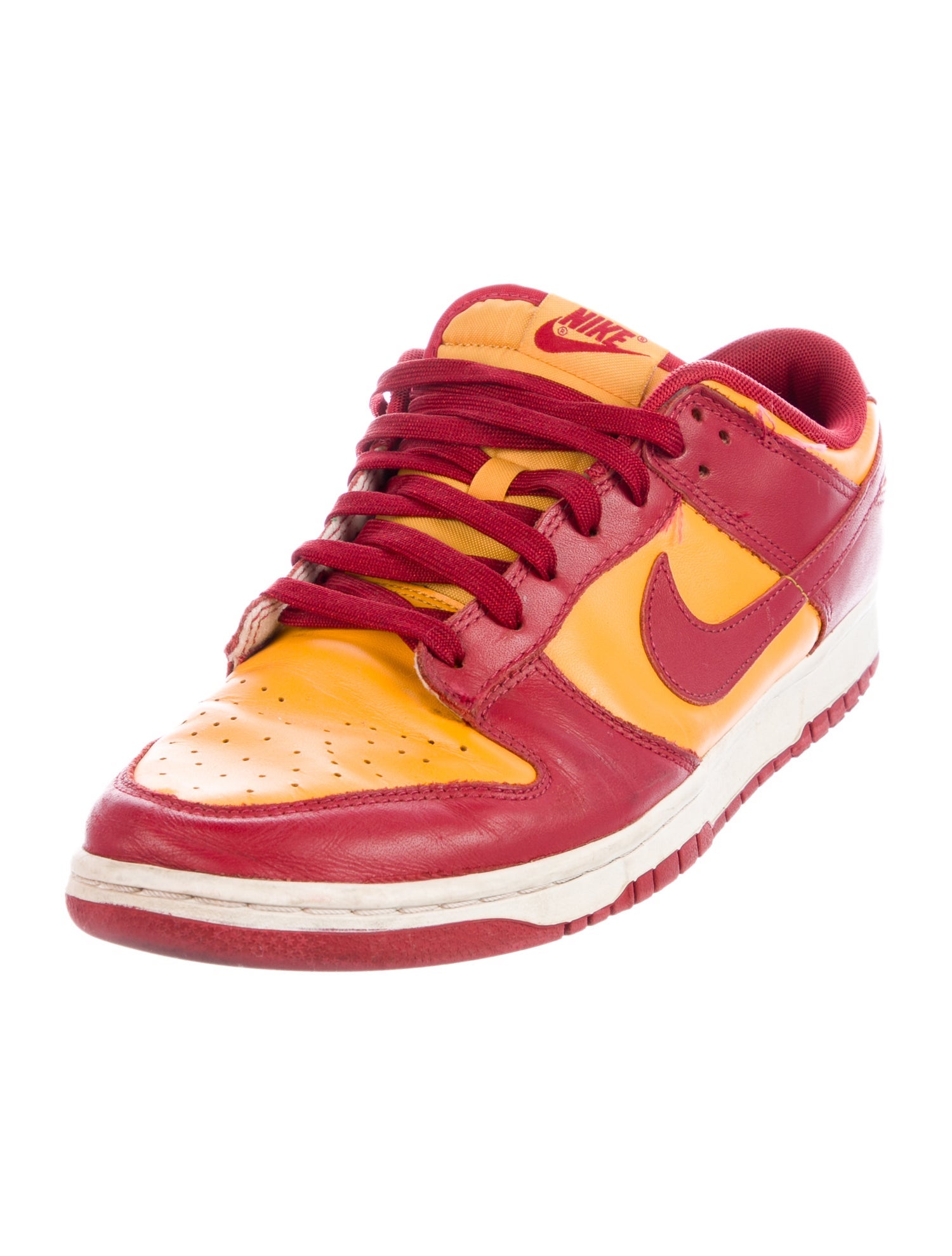 Nike Leather Colorblock Pattern Athletic Sneakers
