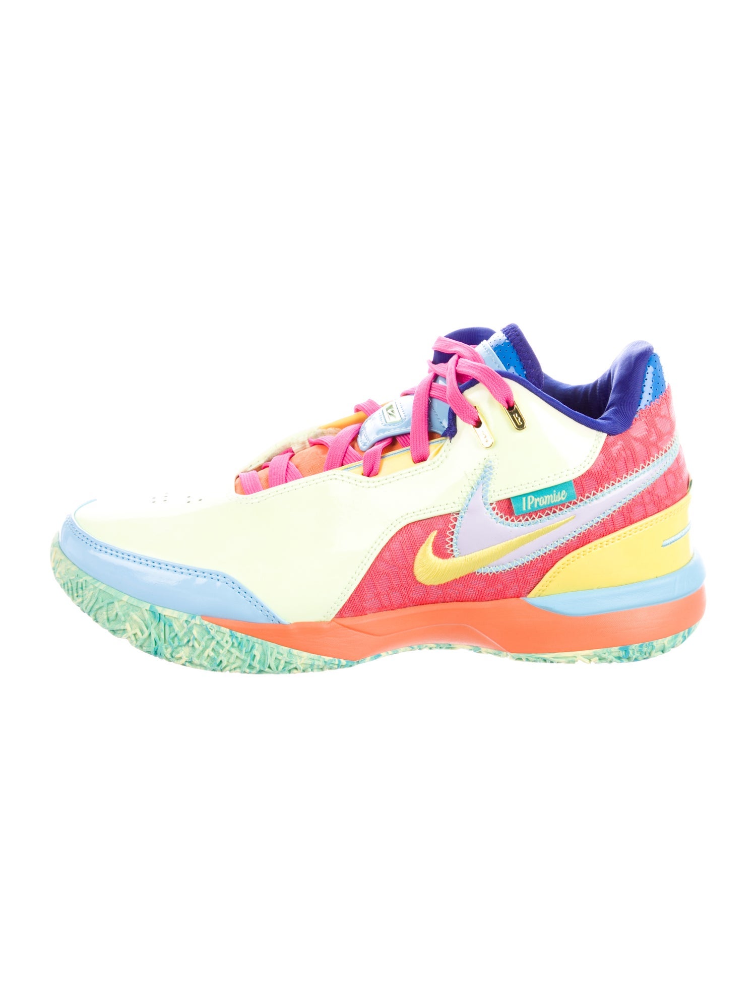 Nike Leather Colorblock Pattern Sneakers