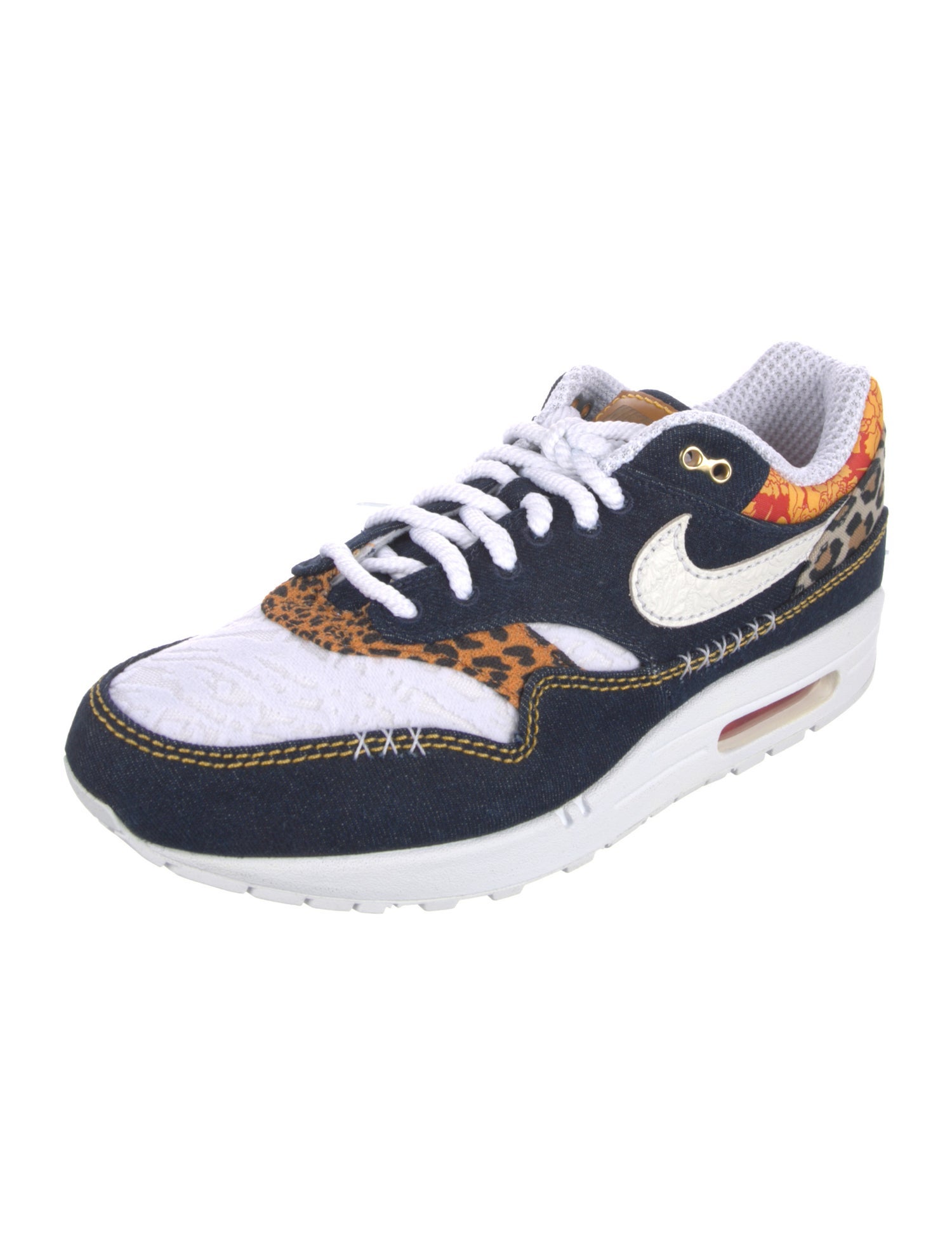Nike Animal Print Leather Trim Embellishment Sneakers