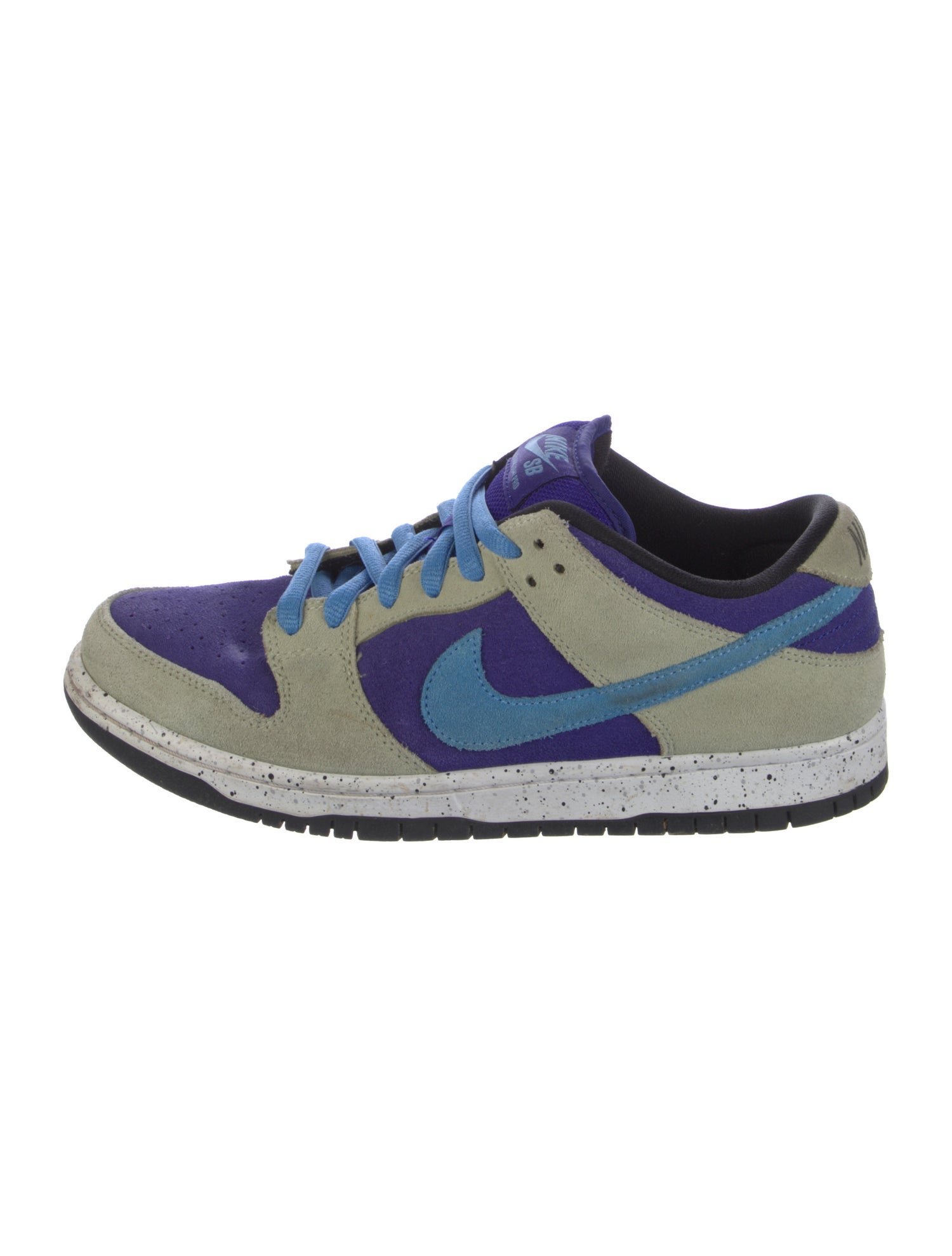 Nike Suede Colorblock Pattern Athletic Sneakers