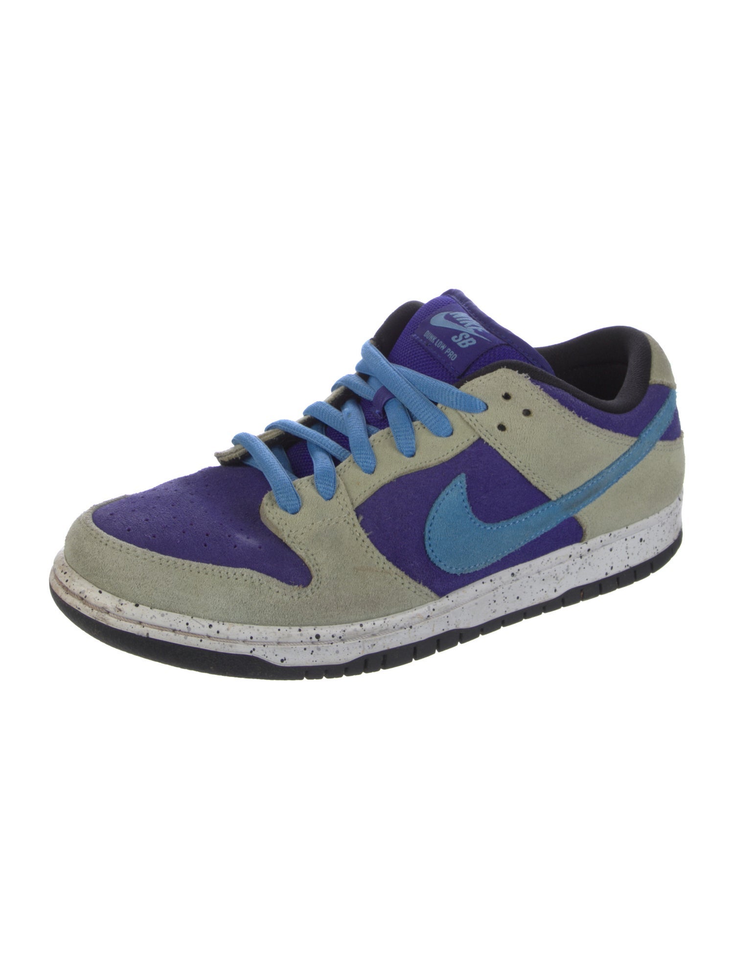 Nike Suede Colorblock Pattern Athletic Sneakers