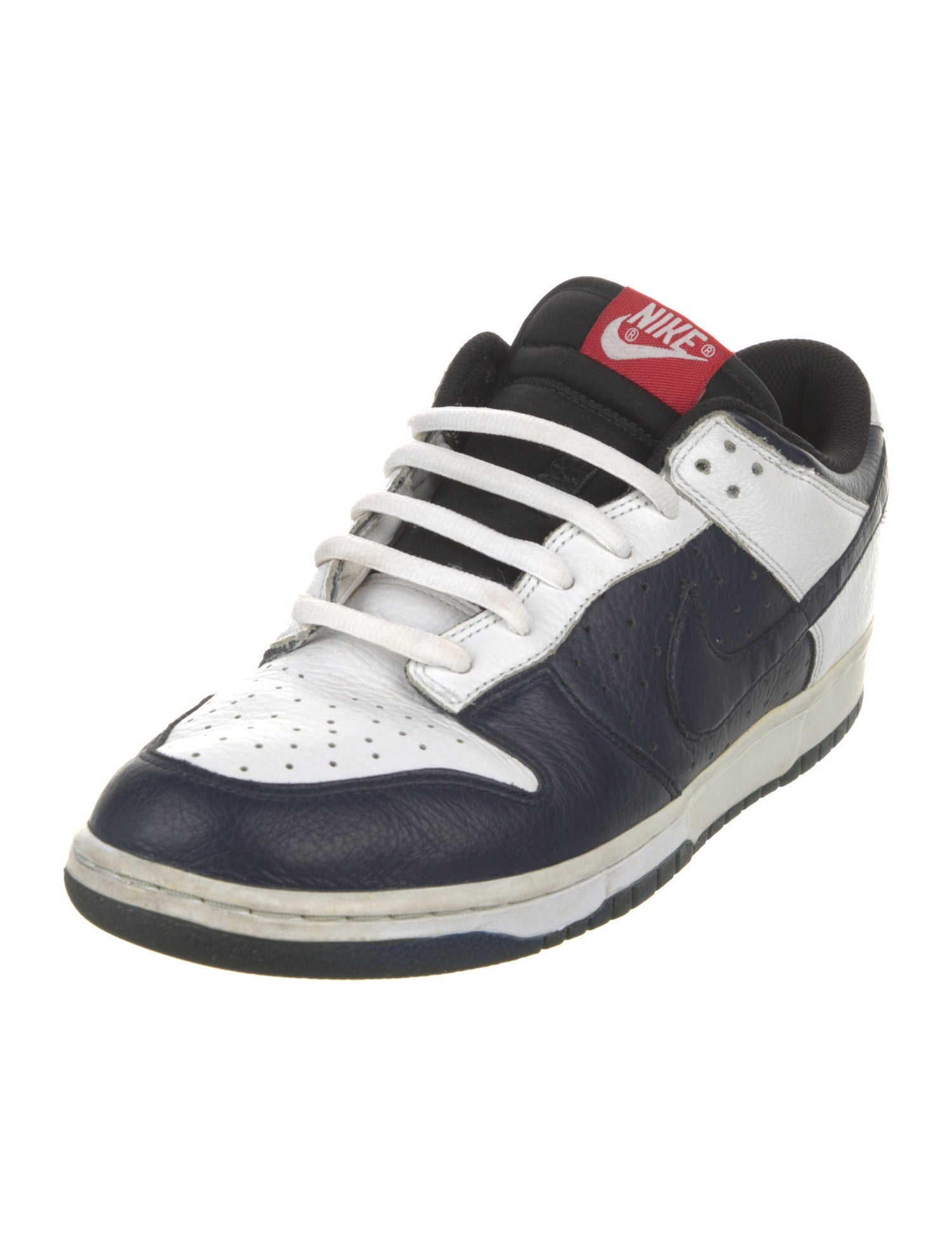 Nike Leather Colorblock Pattern Sneakers