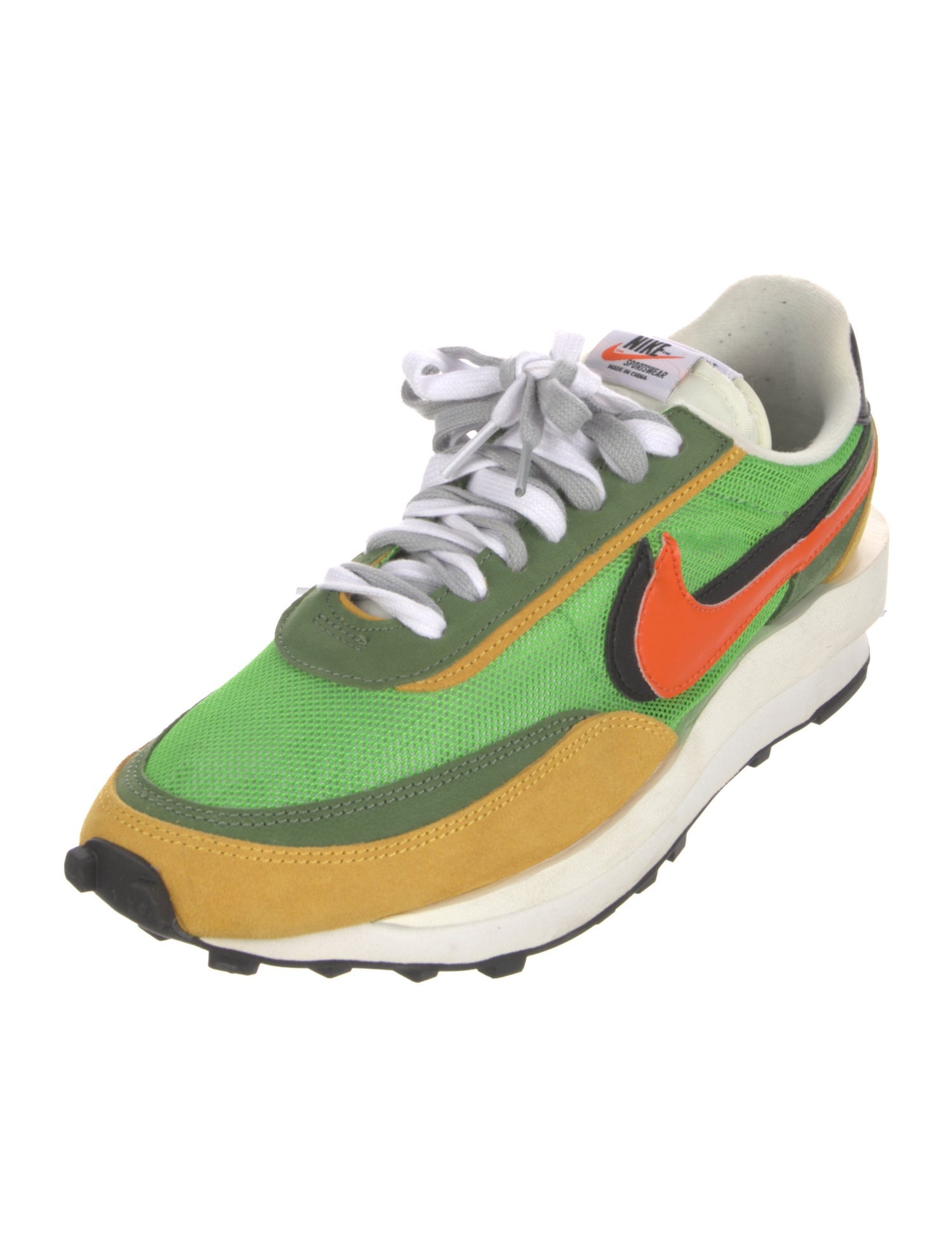 Sacai x Nike Mesh Colorblock Pattern Athletic Sneakers