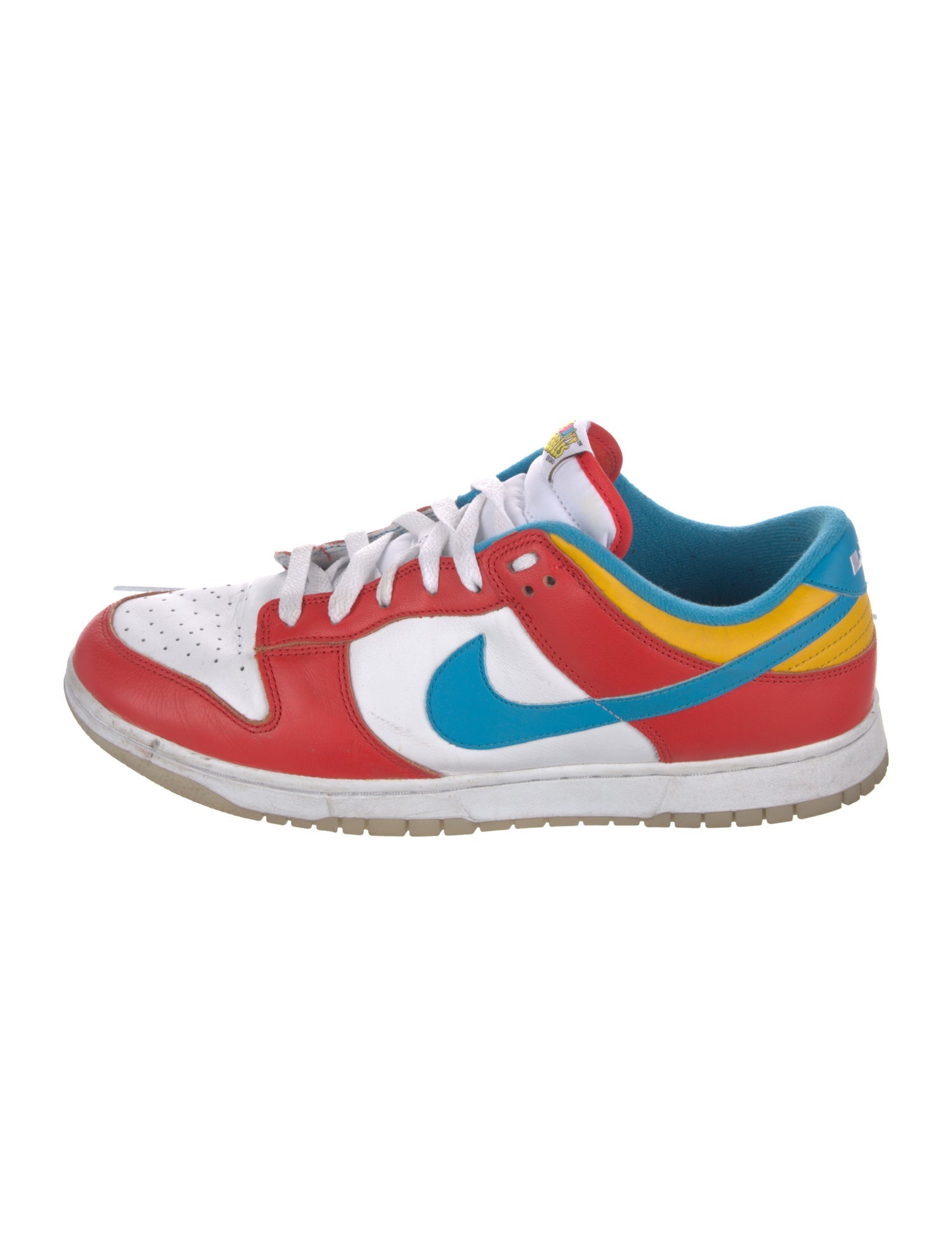 Nike Leather Colorblock Pattern Athletic Sneakers
