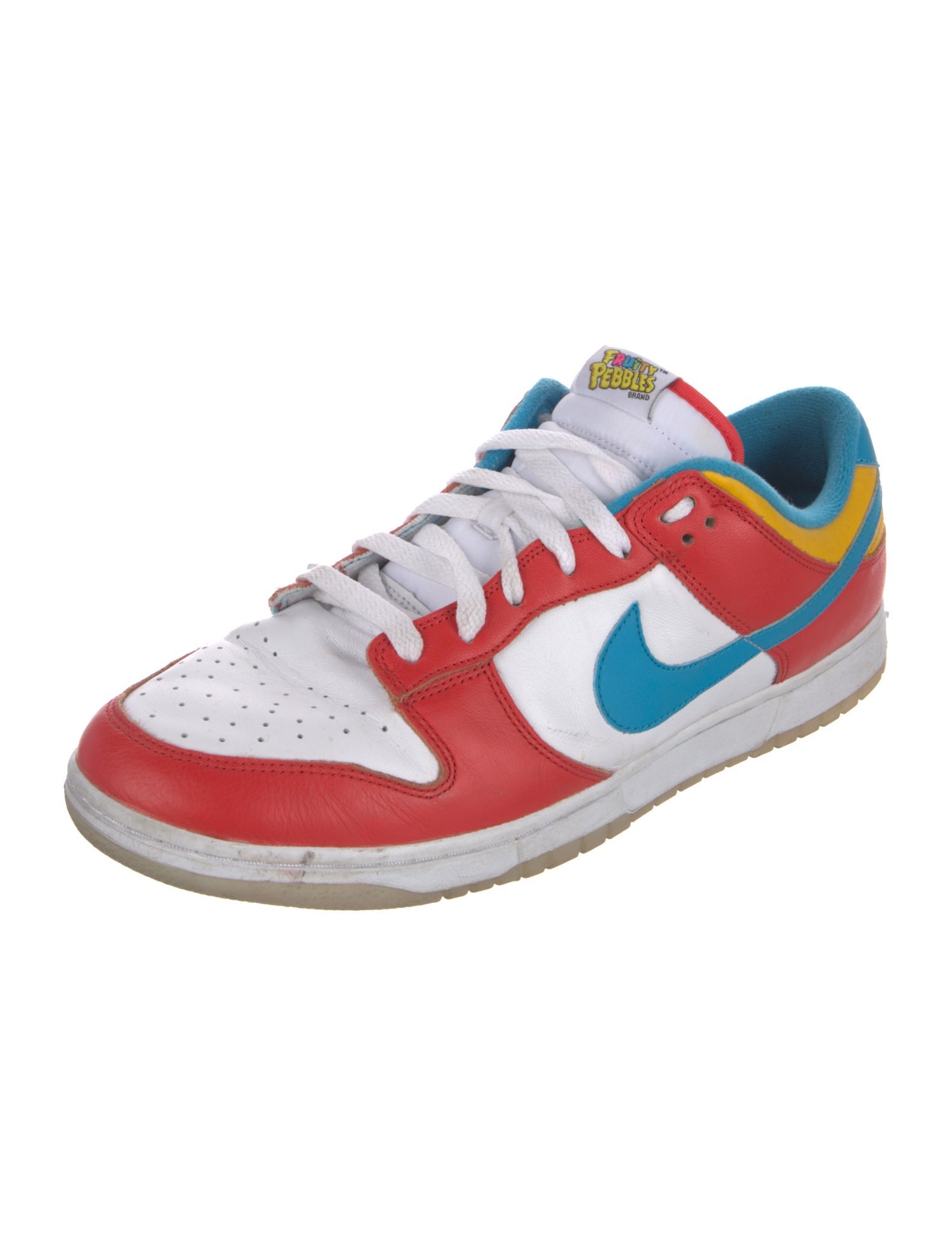 Nike Leather Colorblock Pattern Athletic Sneakers